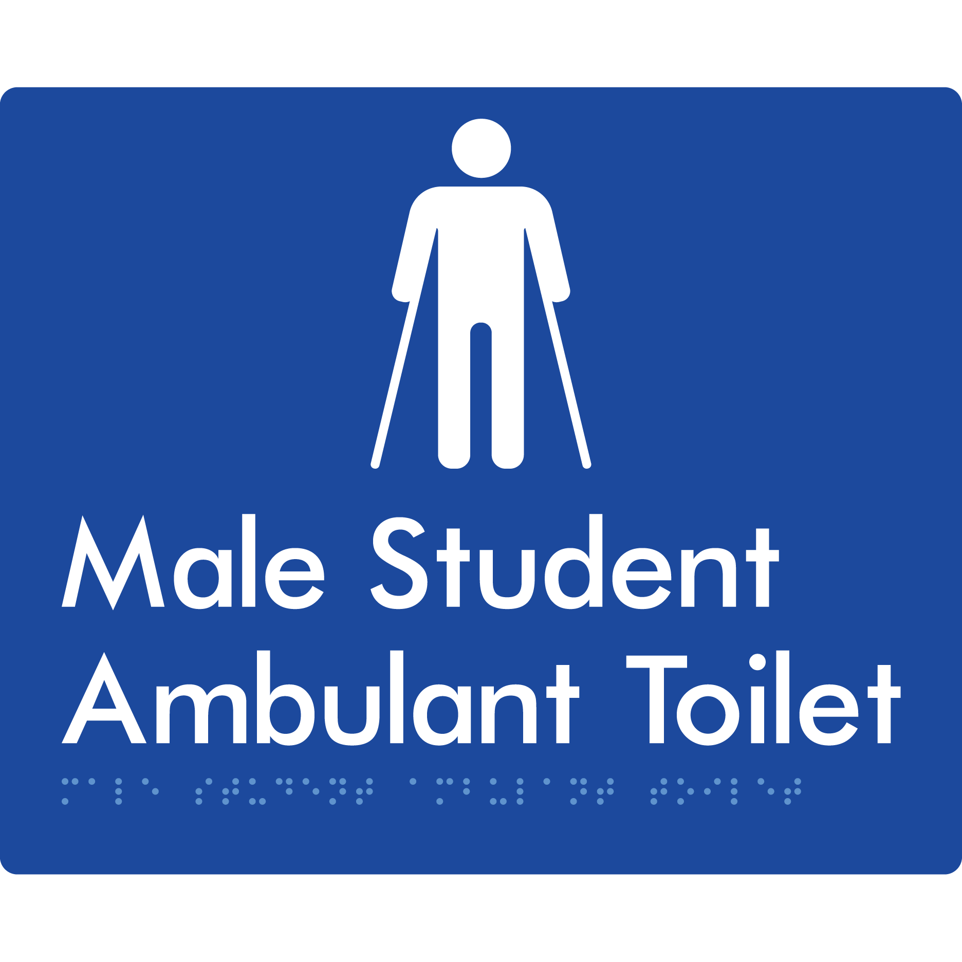 Male Student Ambulant Toilet - Braille Tactile Signs Aust.