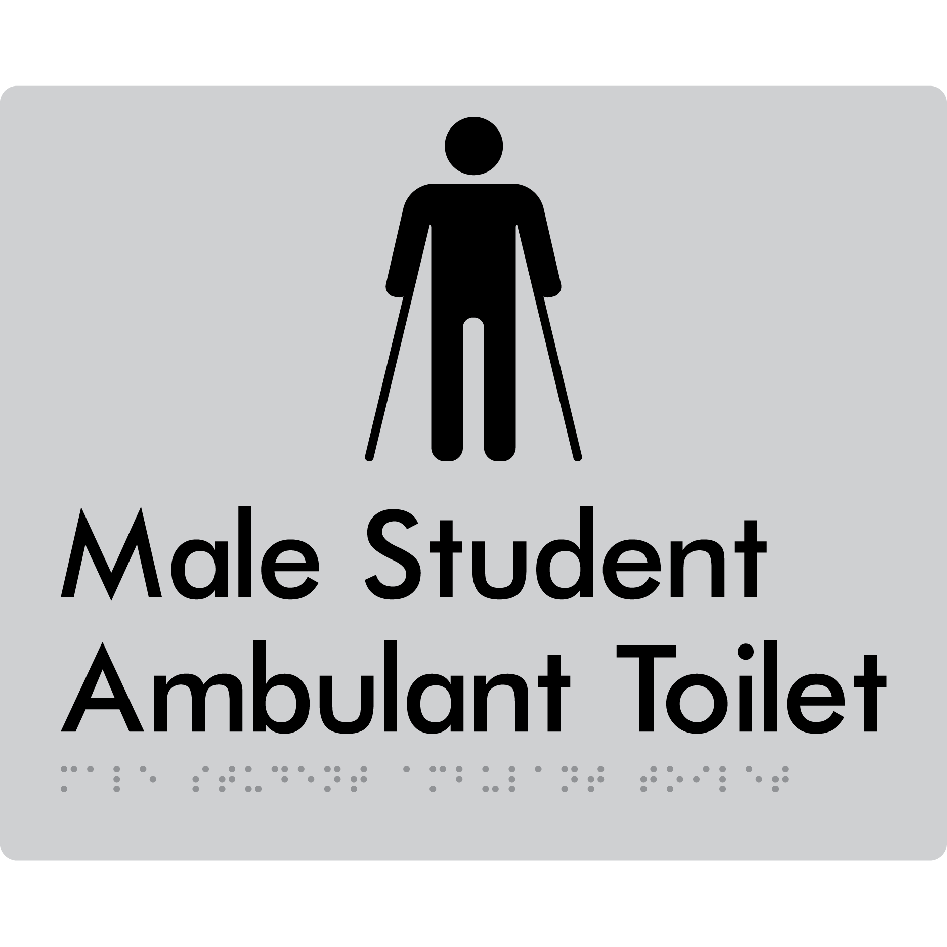 Male Student Ambulant Toilet - Braille Tactile Signs Aust.