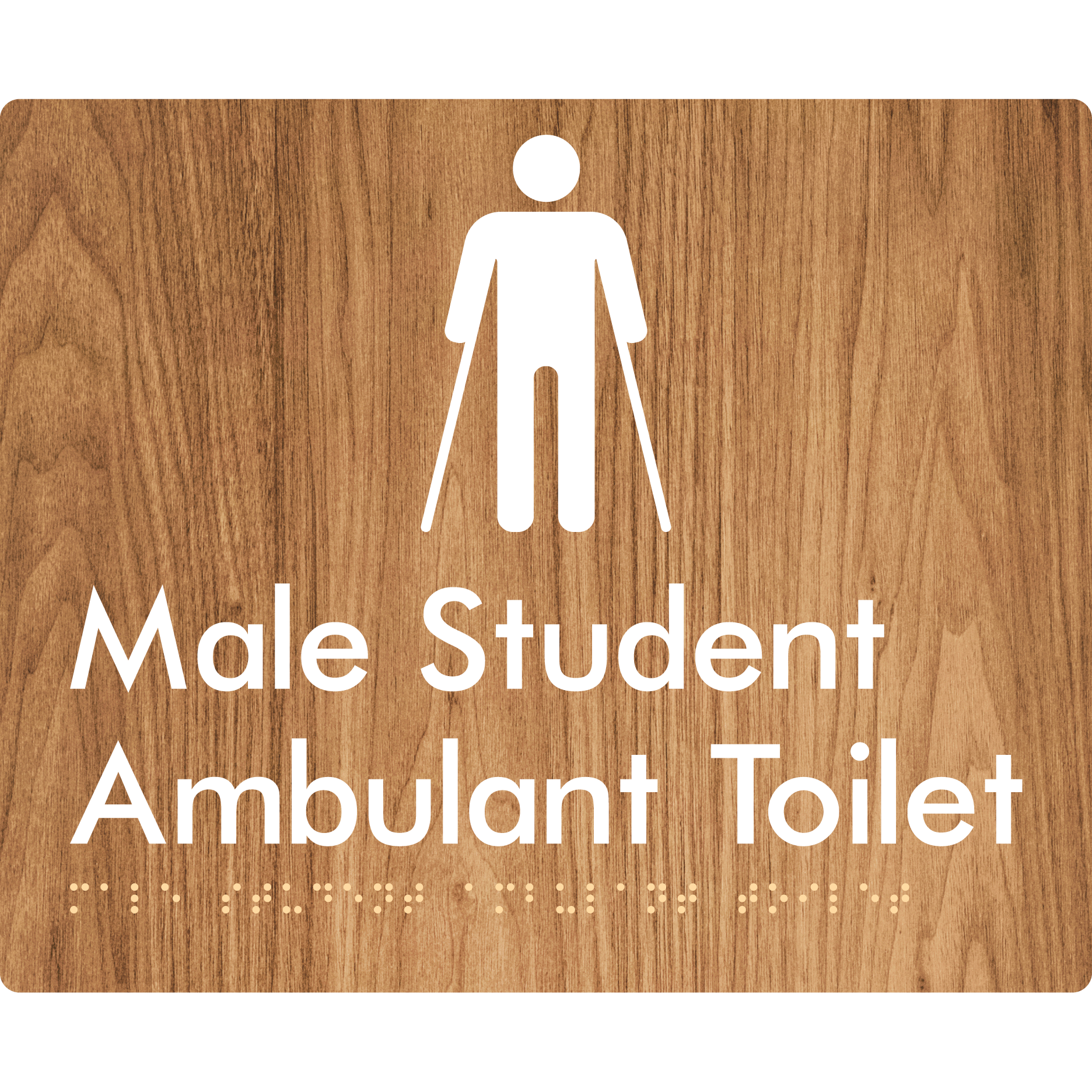 Male Student Ambulant Toilet - Braille Tactile Signs Aust.