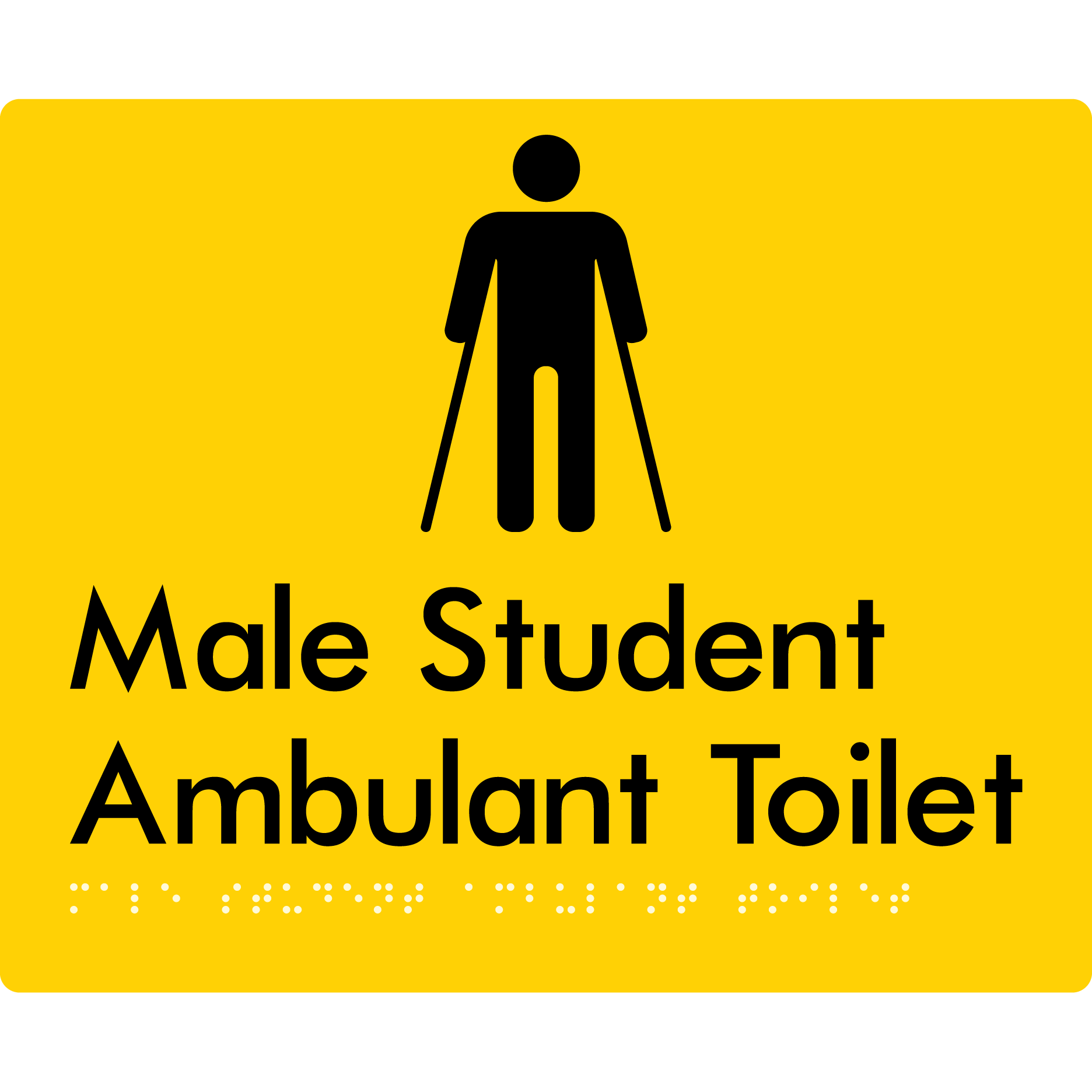 Male Student Ambulant Toilet - Braille Tactile Signs Aust.