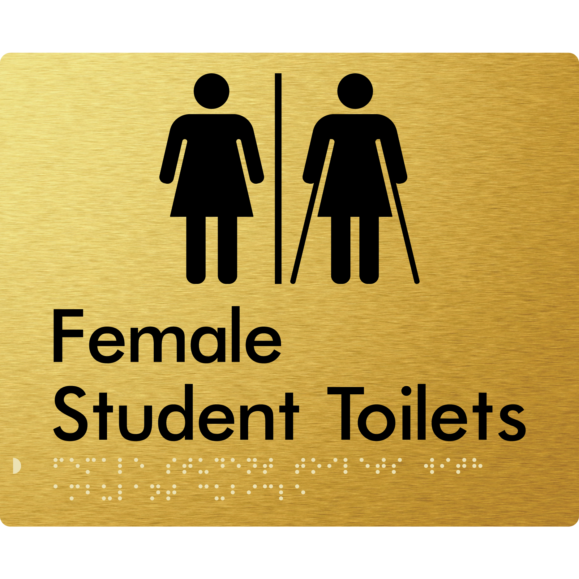 Female Student Toilets with Ambulant Cubicle with Air Lock - Braille Tactile Signs Aust.