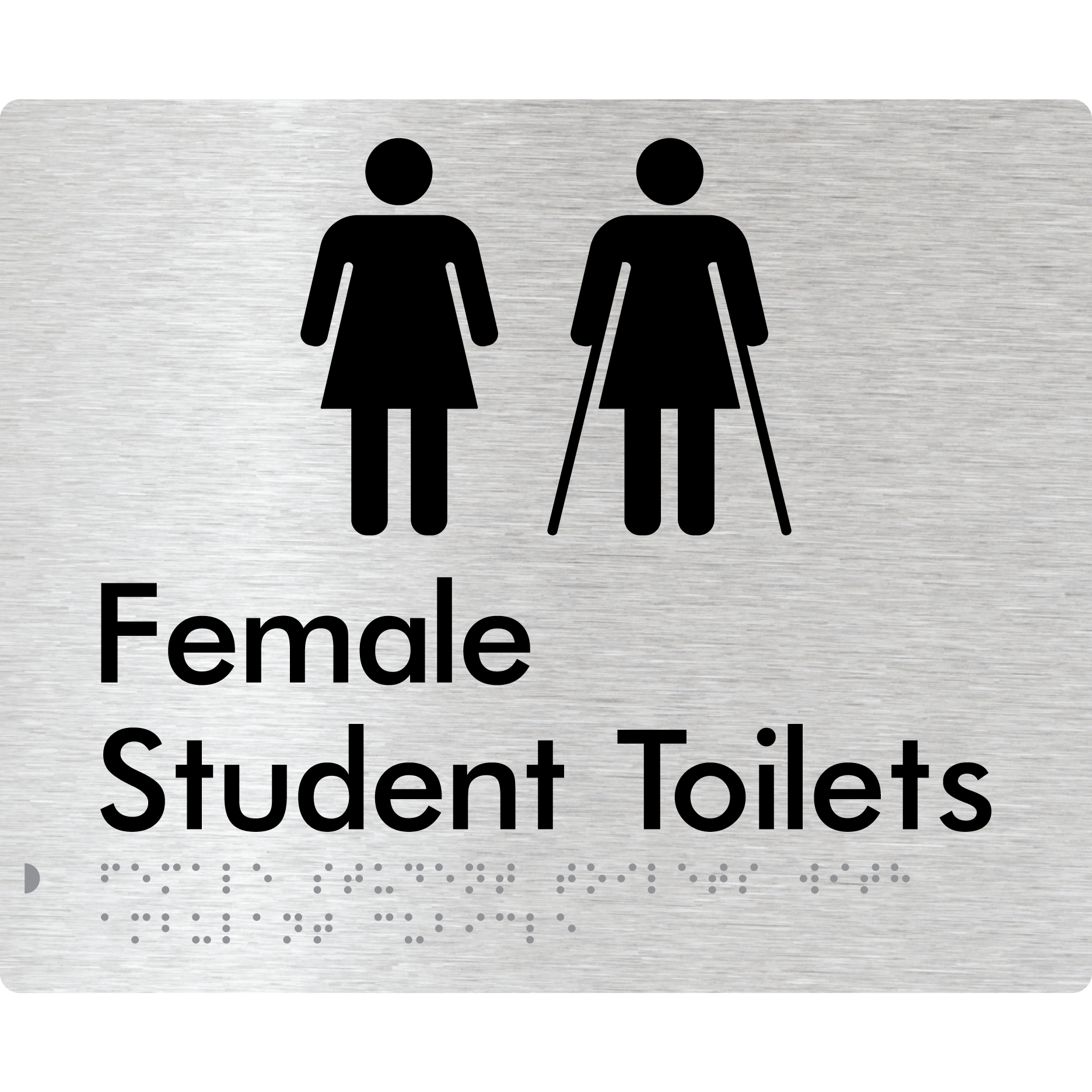 Female Student Toilets with Ambulant Cubicle - Braille Tactile Signs Aust.