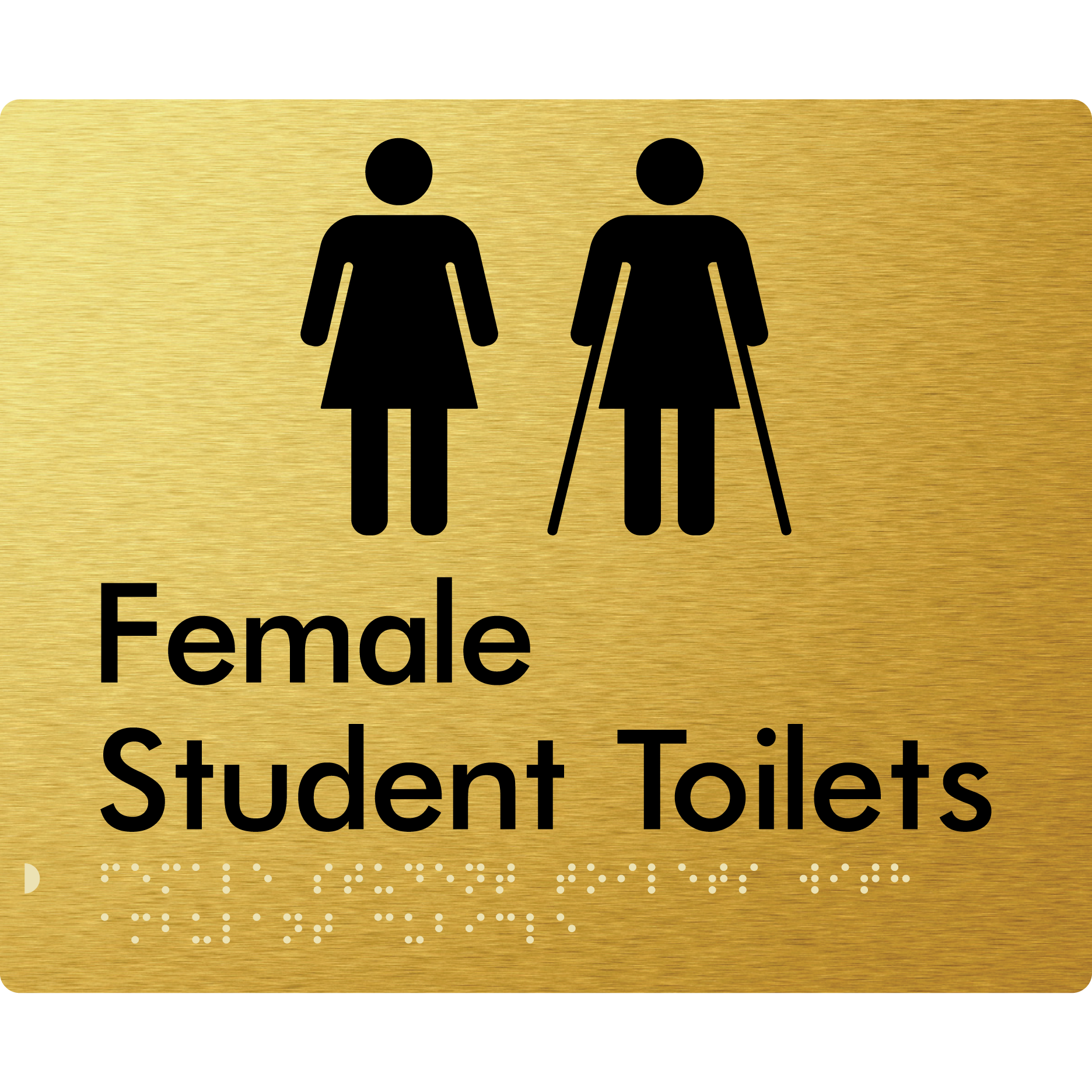 Female Student Toilets with Ambulant Cubicle - Braille Tactile Signs Aust.