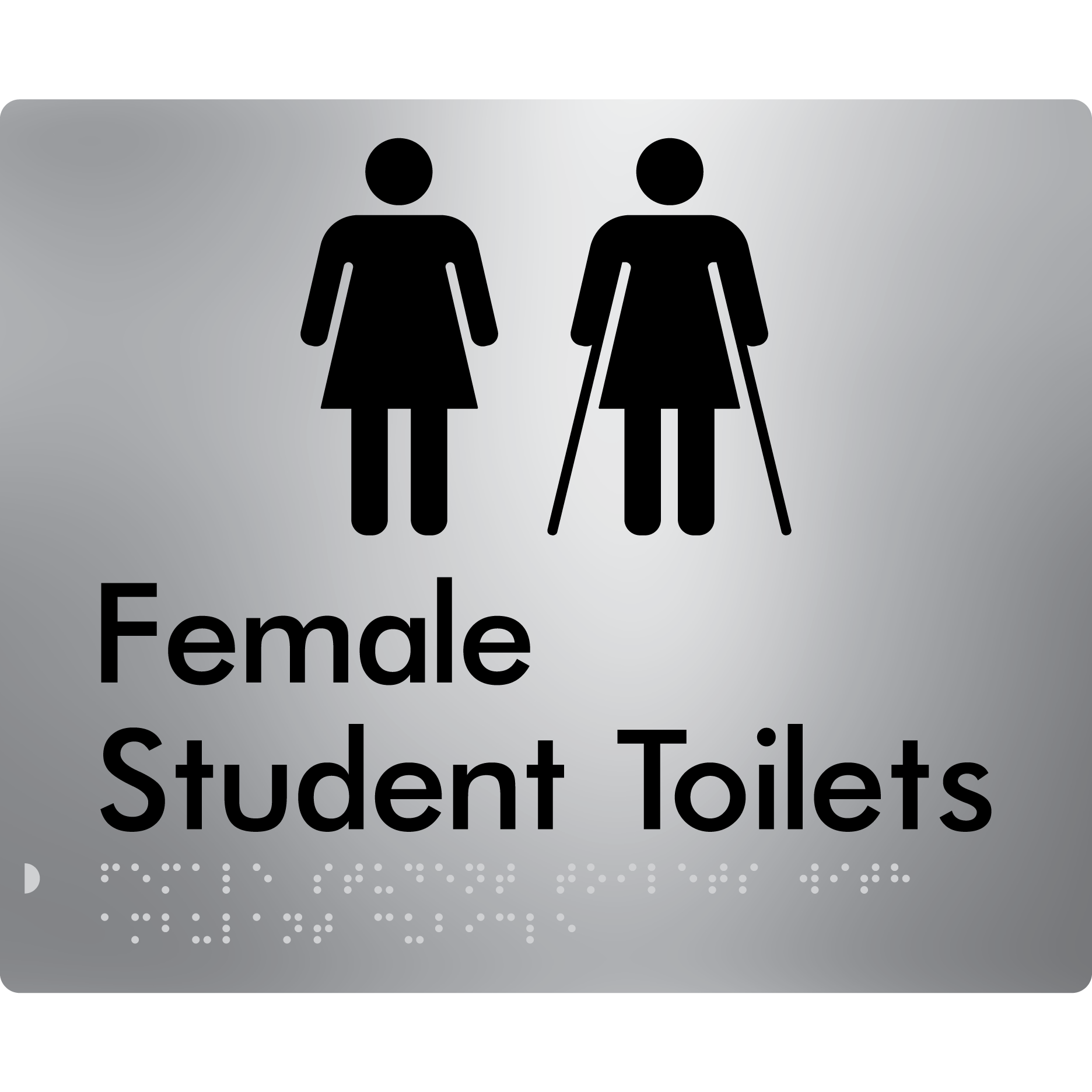 Female Student Toilets with Ambulant Cubicle - Braille Tactile Signs Aust.