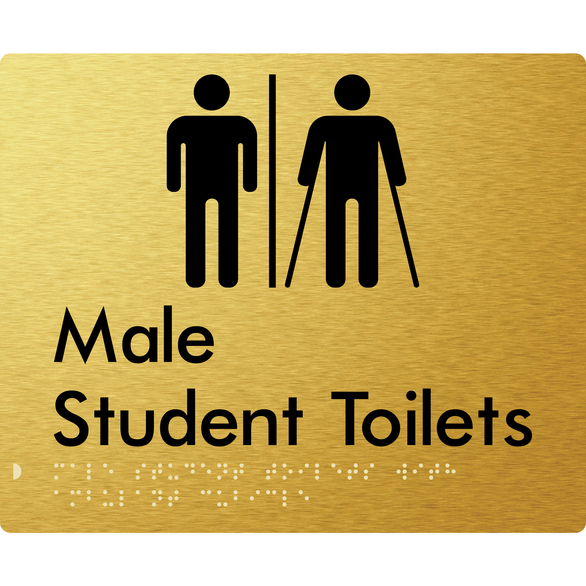 Male Student Toilets with Ambulant Cubicle & Air Lock - Braille Tactile Signs Aust.