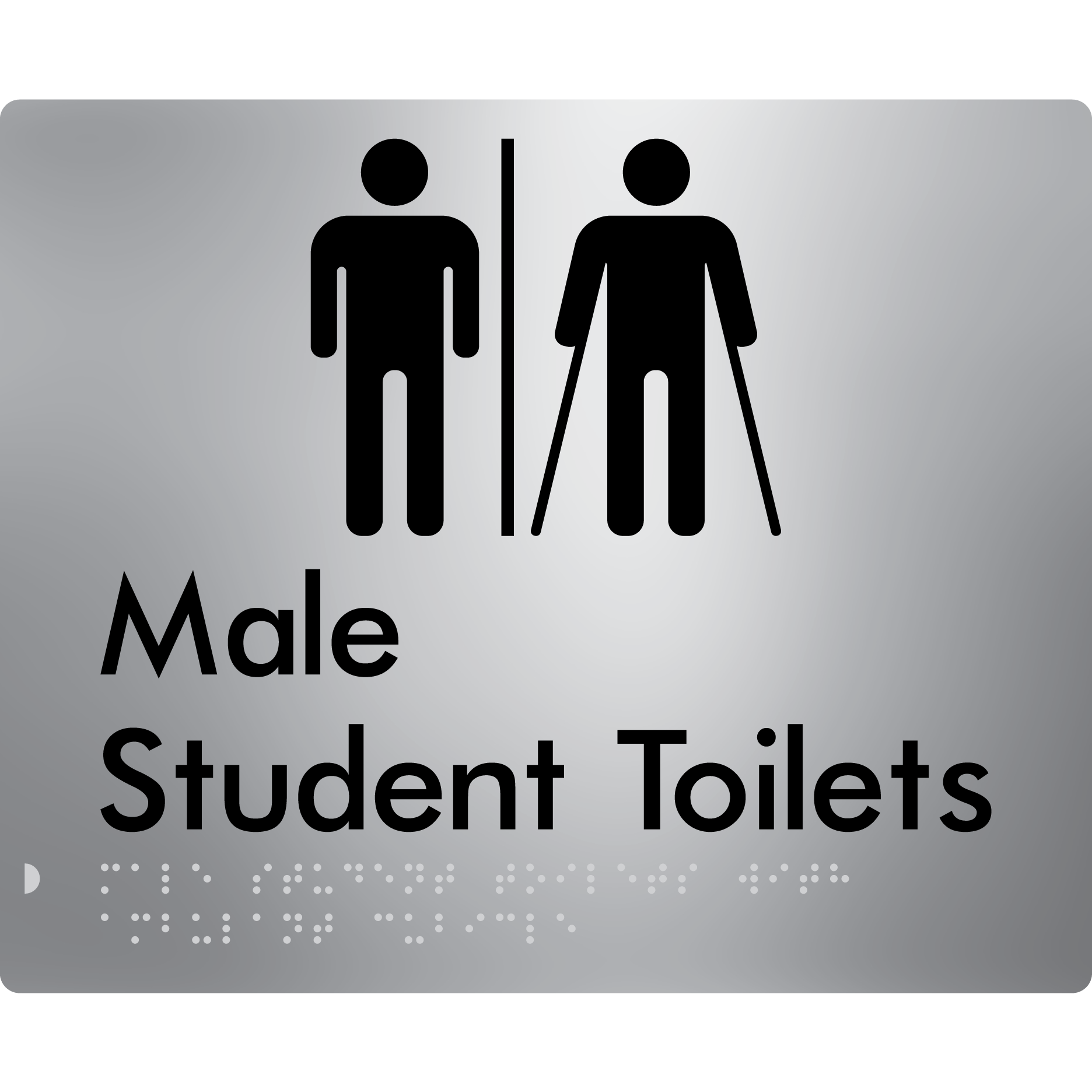 Male Student Toilets with Ambulant Cubicle & Air Lock - Braille Tactile Signs Aust.