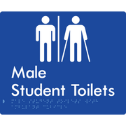 Male Student Toilets with Ambulant Cubicle & Air Lock - Braille Tactile Signs Aust.