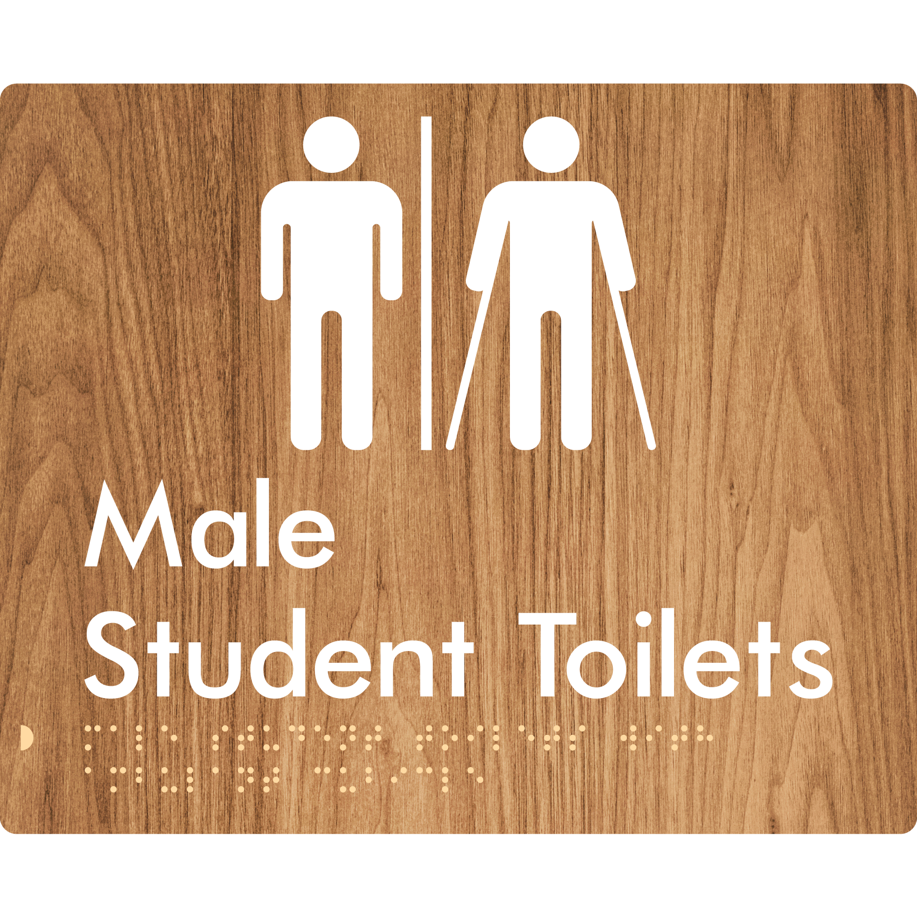 Male Student Toilets with Ambulant Cubicle & Air Lock - Braille Tactile Signs Aust.