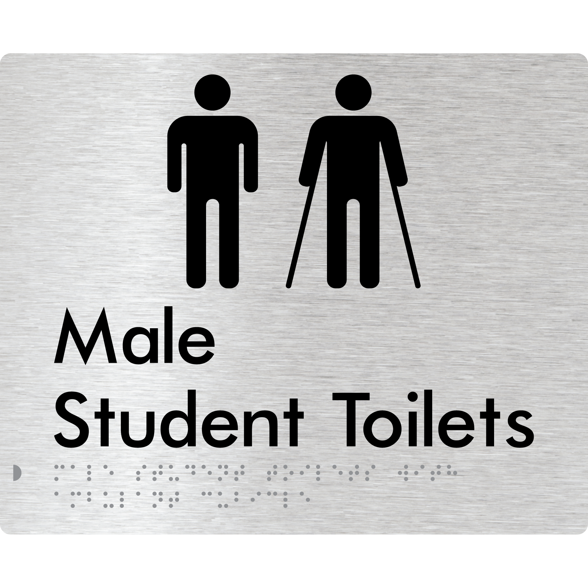 Male Student Toilets with Ambulant Cubicle - Braille Tactile Signs Aust.