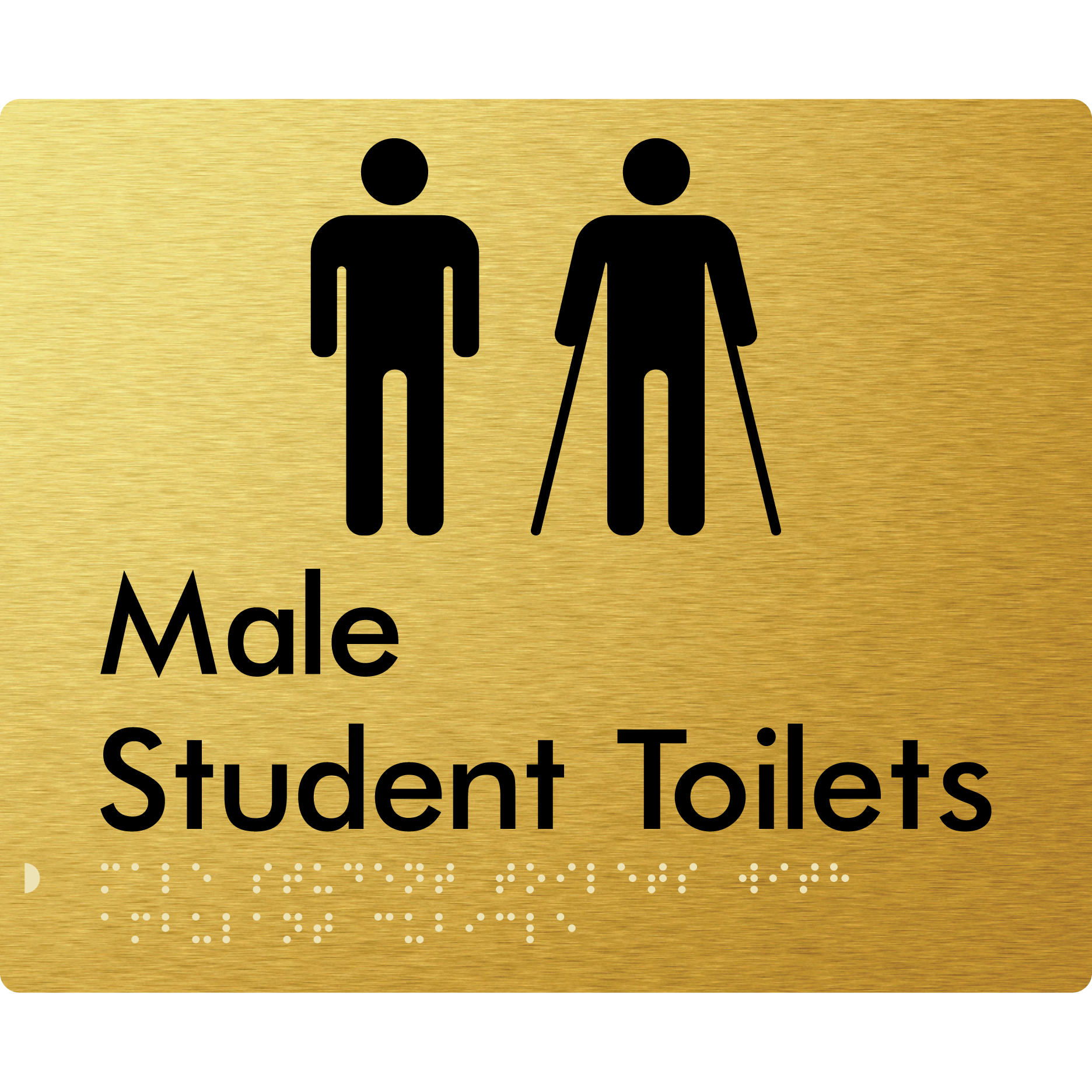 Male Student Toilets with Ambulant Cubicle - Braille Tactile Signs Aust.