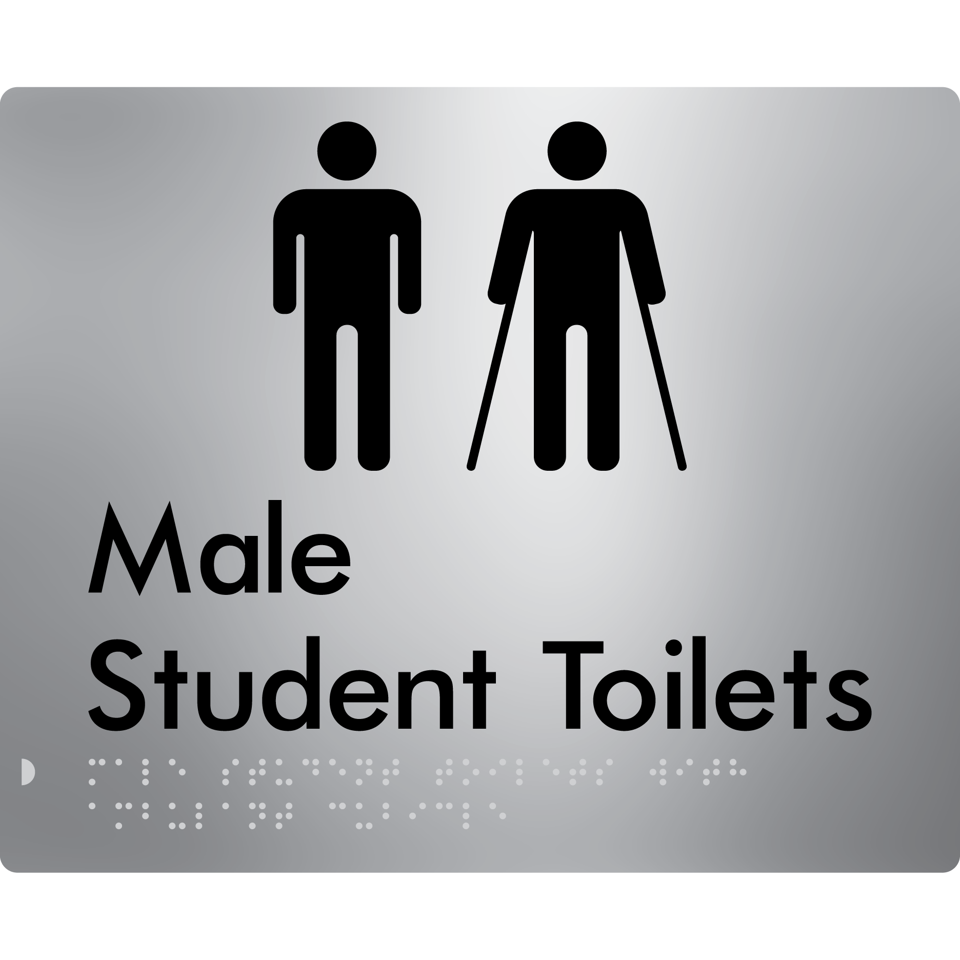 Male Student Toilets with Ambulant Cubicle - Braille Tactile Signs Aust.