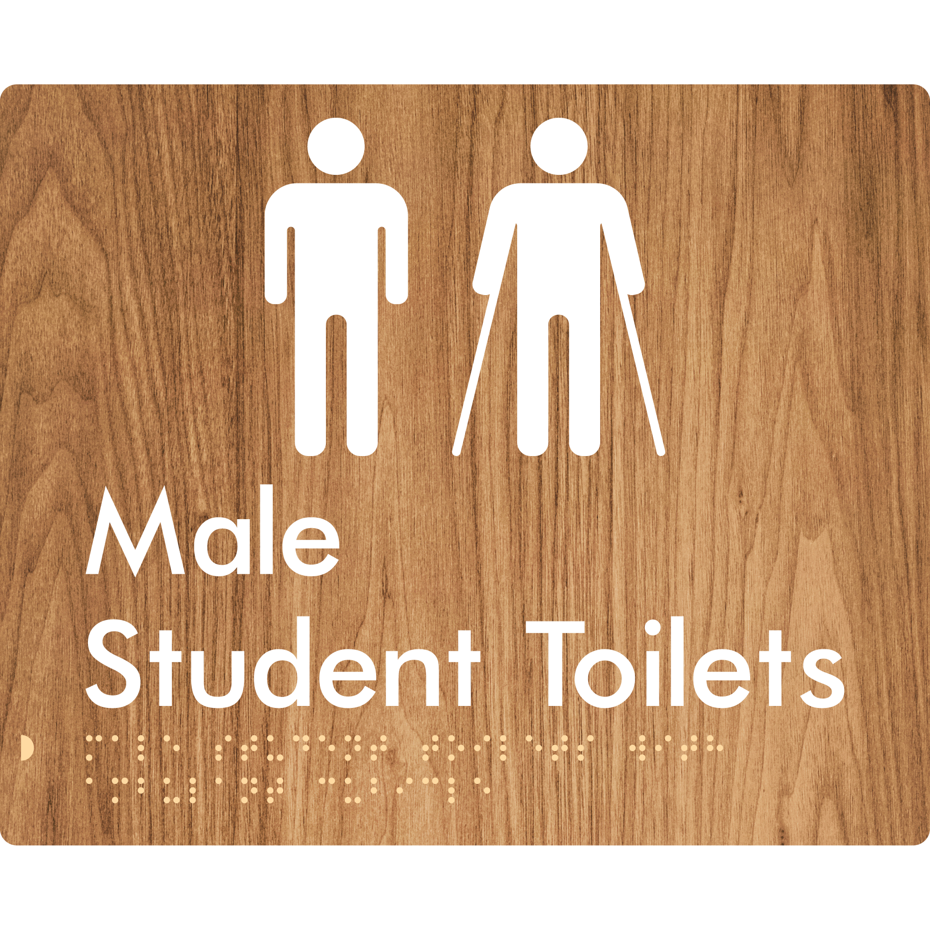 Male Student Toilets with Ambulant Cubicle - Braille Tactile Signs Aust.