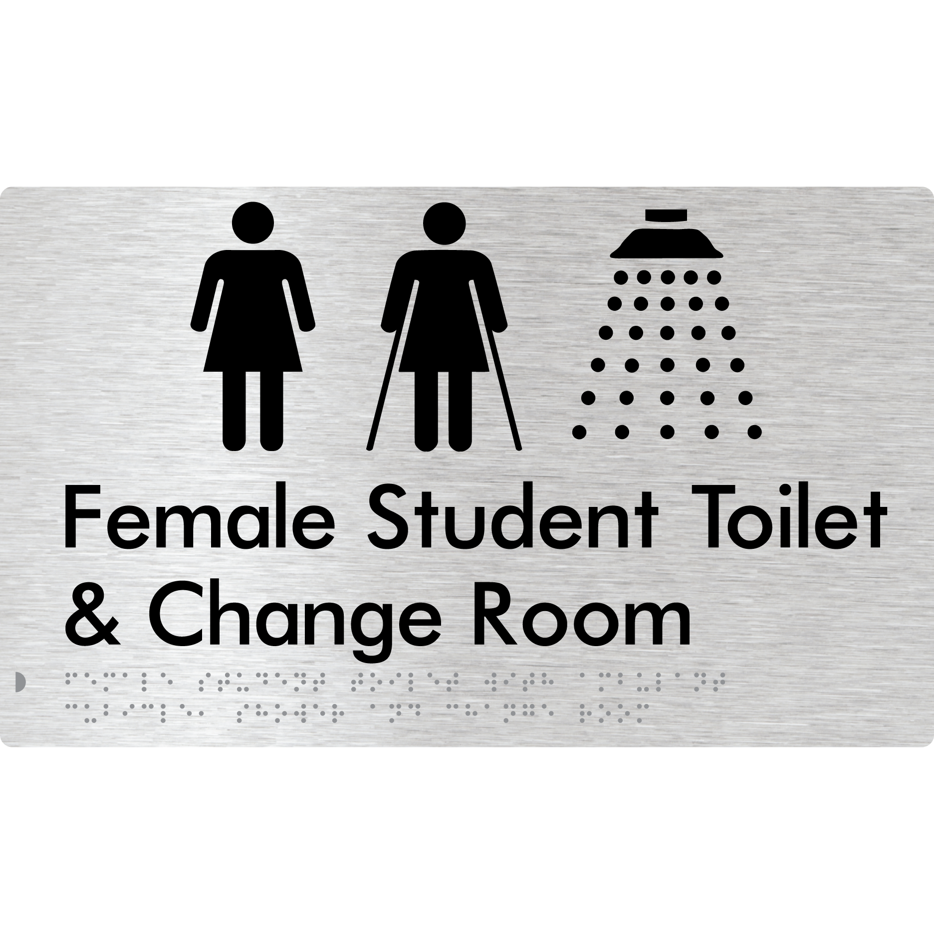 Female Student Toilet and Change Room - Braille Tactile Signs Aust.