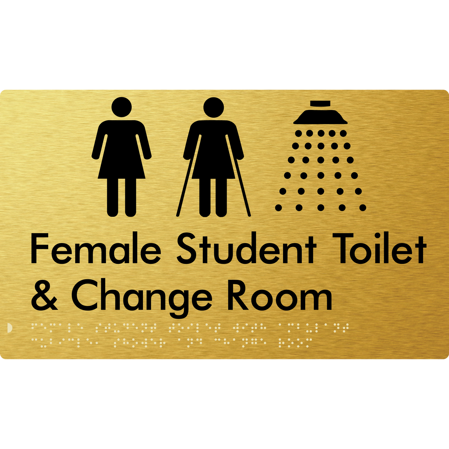 Female Student Toilet and Change Room - Braille Tactile Signs Aust.