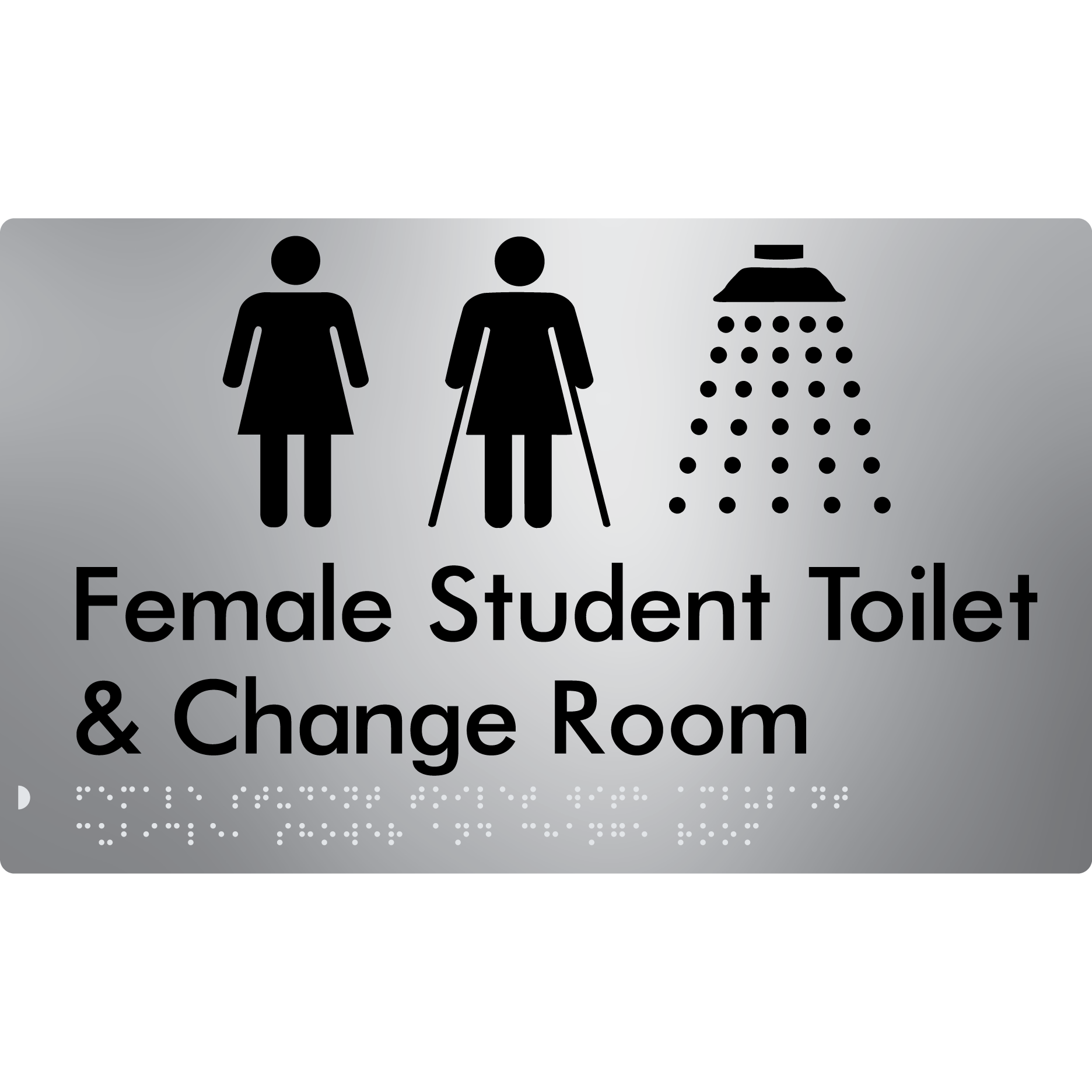 Female Student Toilet and Change Room - Braille Tactile Signs Aust.
