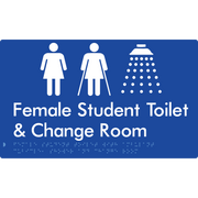 Female Student Toilet and Change Room - Braille Tactile Signs Aust.