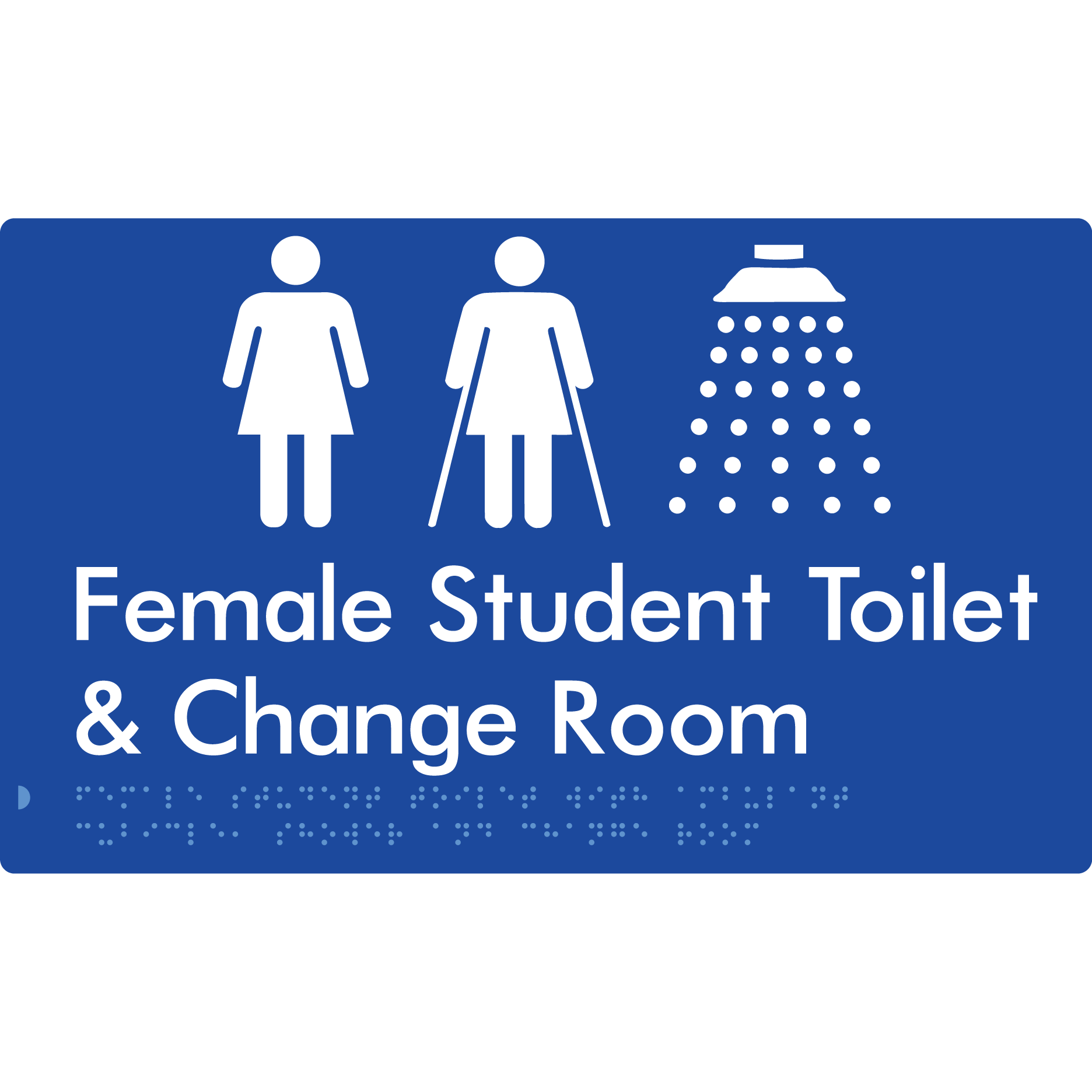 Female Student Toilet and Change Room - Braille Tactile Signs Aust.