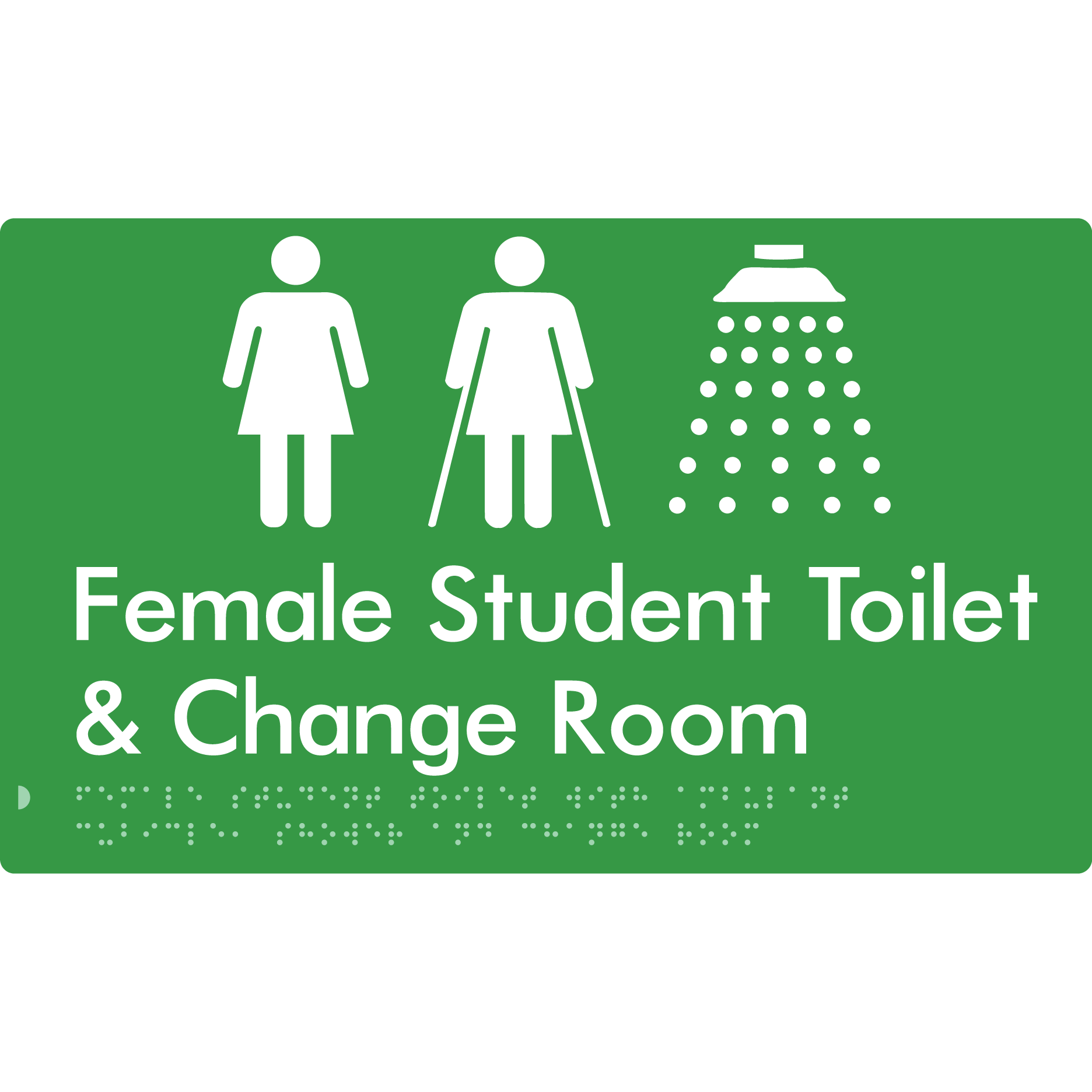 Female Student Toilet and Change Room - Braille Tactile Signs Aust.