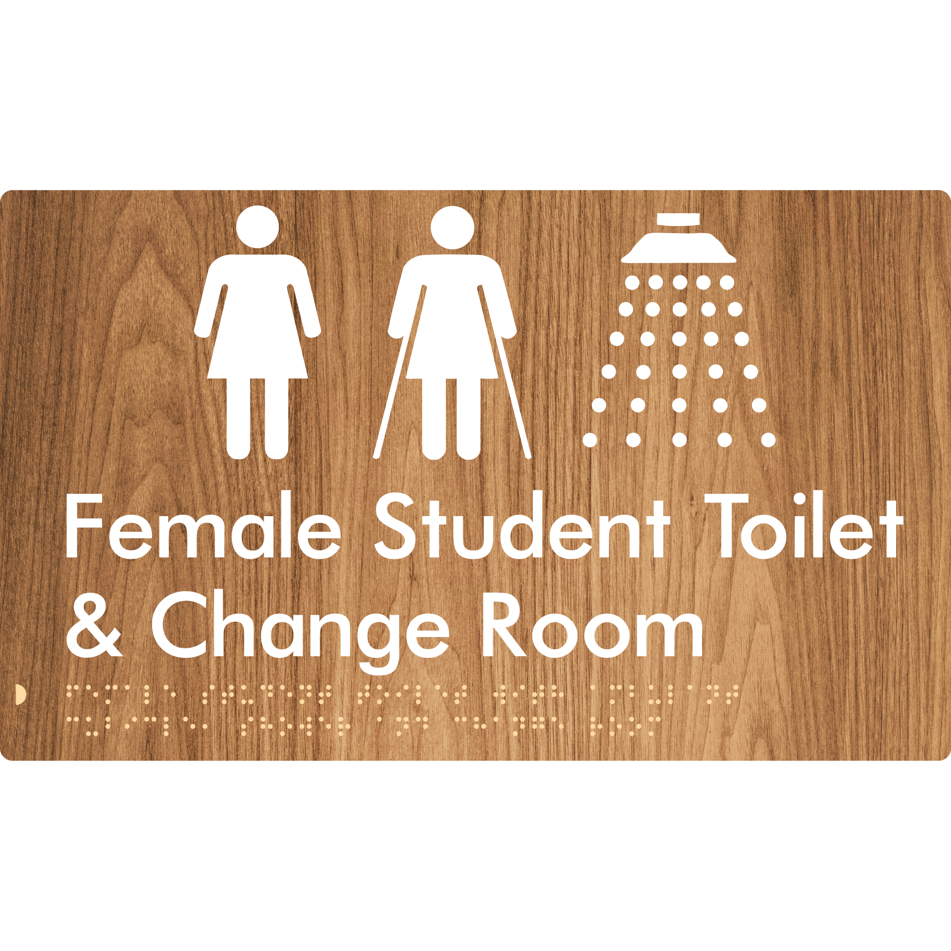 Female Student Toilet and Change Room - Braille Tactile Signs Aust.