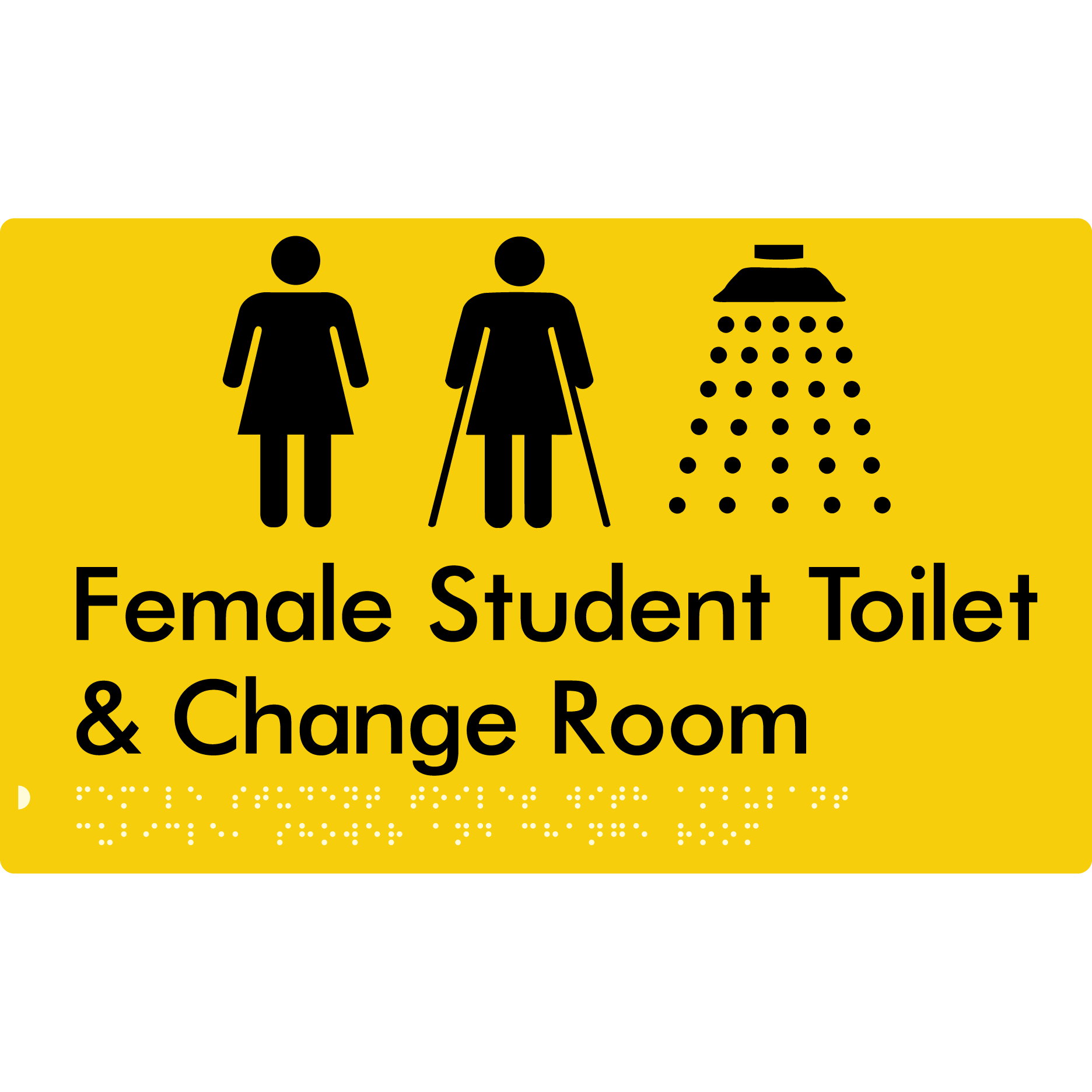 Female Student Toilet and Change Room - Braille Tactile Signs Aust.