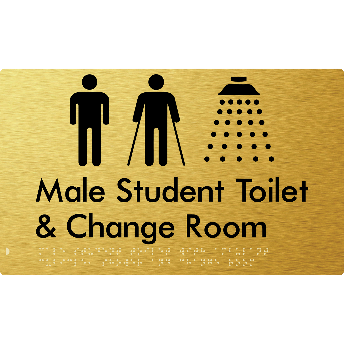 Male Student Toilet & Change Room - Braille Tactile Signs Aust.
