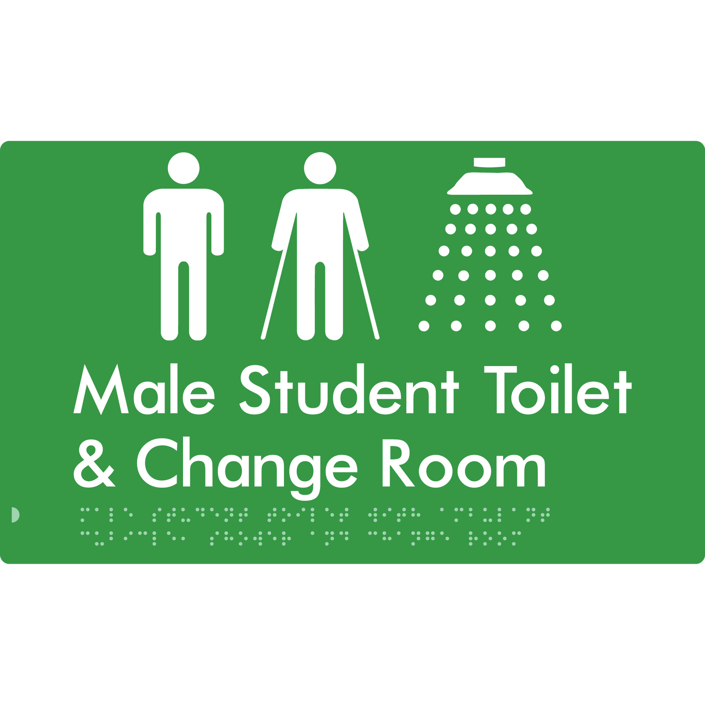 Male Student Toilet & Change Room - Braille Tactile Signs Aust.