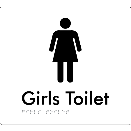 Girls Toilet - Braille Tactile Signs Aust.