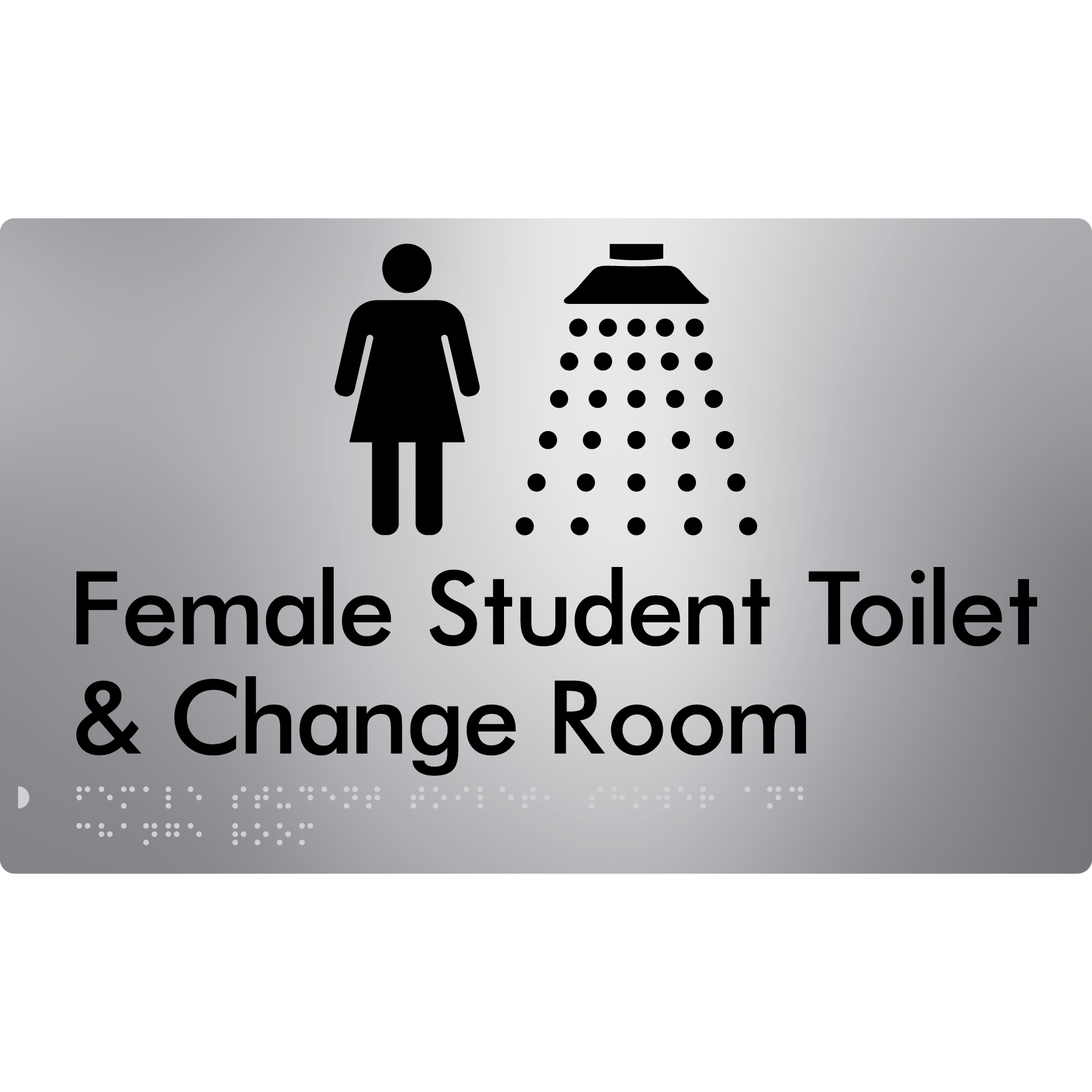 Female Student Toilet, Shower & Change Room - Braille Tactile Signs Aust.