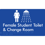 Female Student Toilet, Shower & Change Room - Braille Tactile Signs Aust.