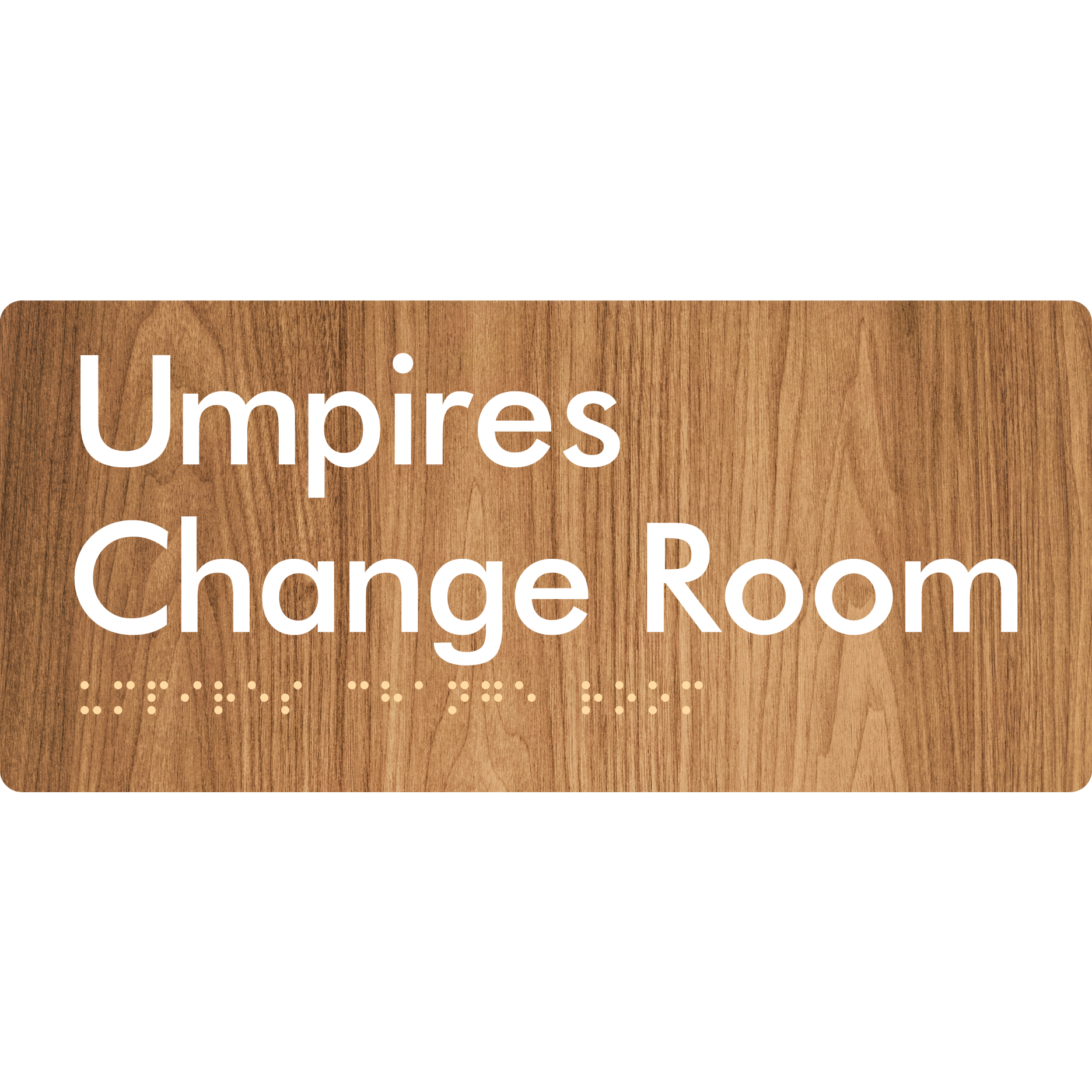 Umpires Change Room - Braille Tactile Signs Aust.