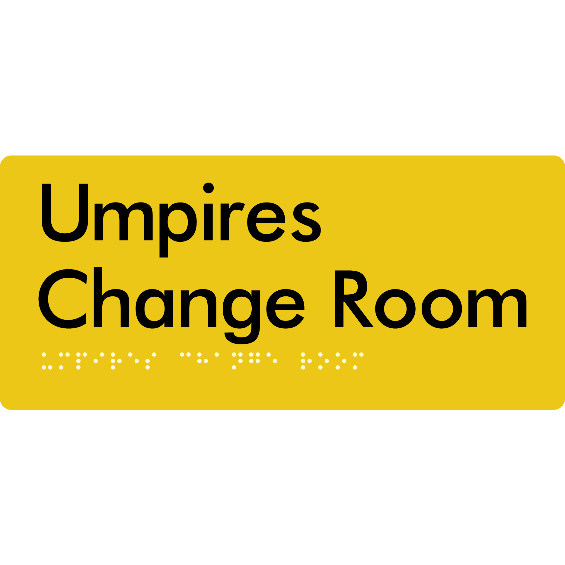 Umpires Change Room - Braille Tactile Signs Aust.