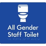 All Gender Staff Toilet - Braille Tactile Signs Aust.