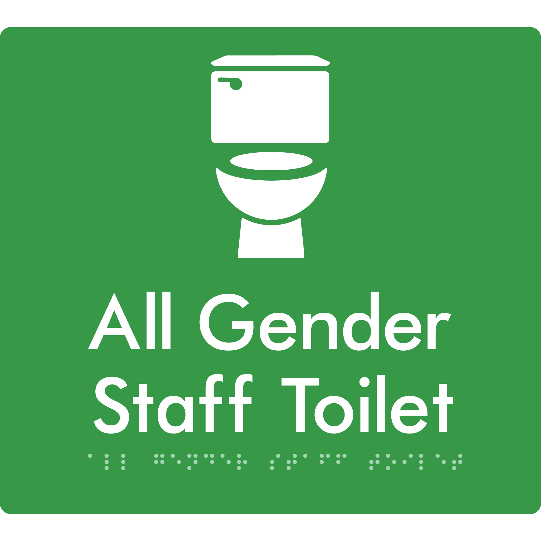 All Gender Staff Toilet - Braille Tactile Signs Aust.