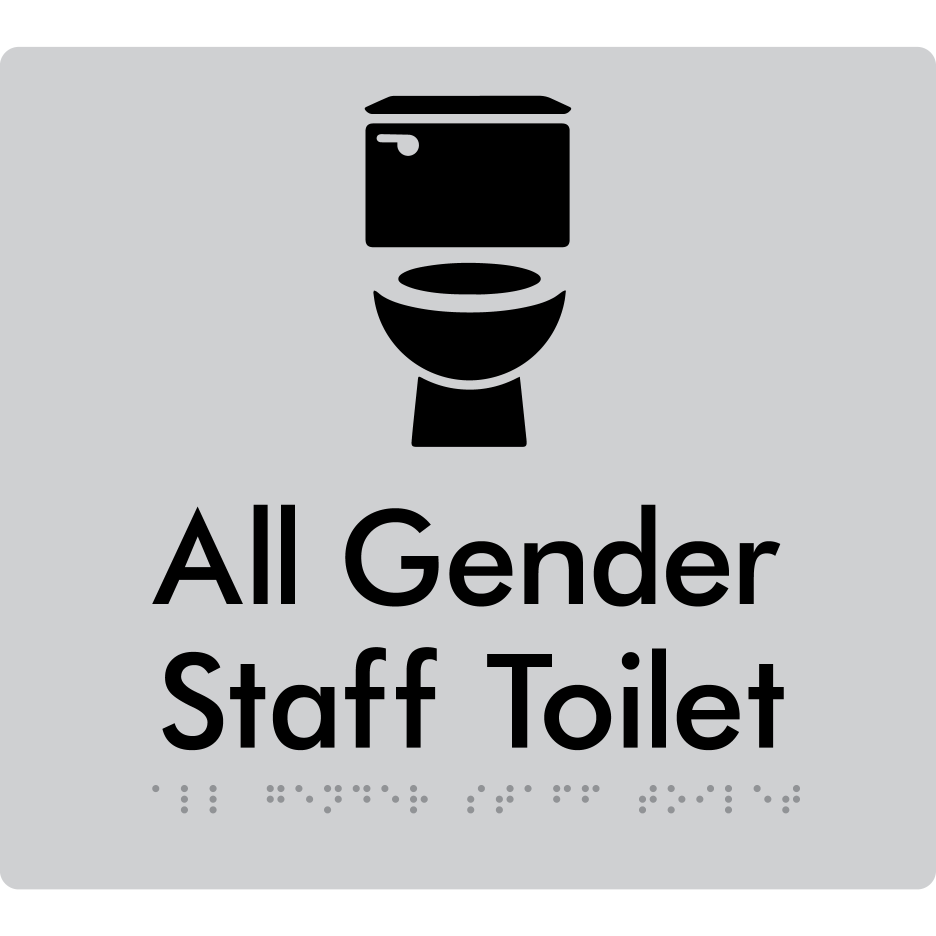 All Gender Staff Toilet - Braille Tactile Signs Aust.