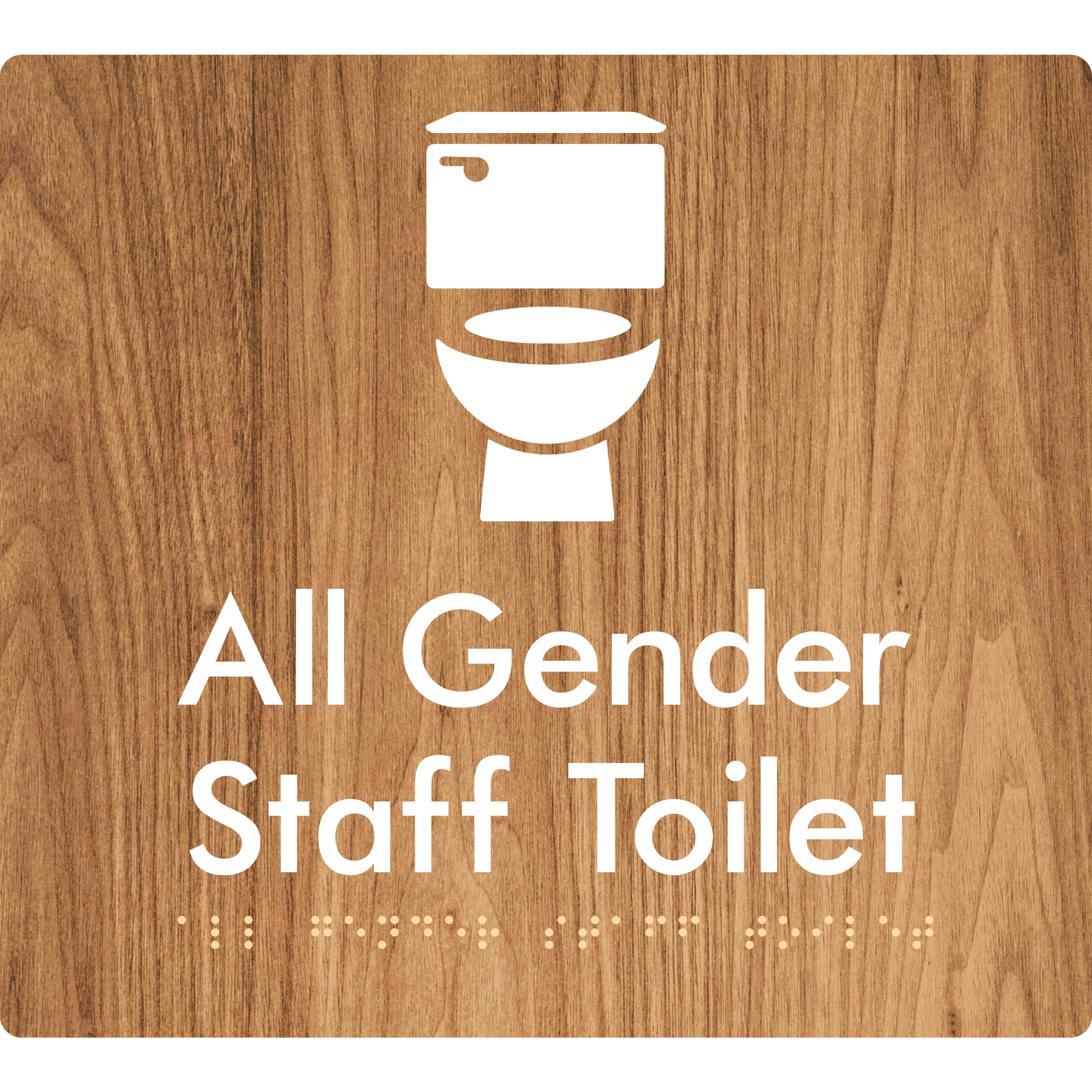 All Gender Staff Toilet - Braille Tactile Signs Aust.