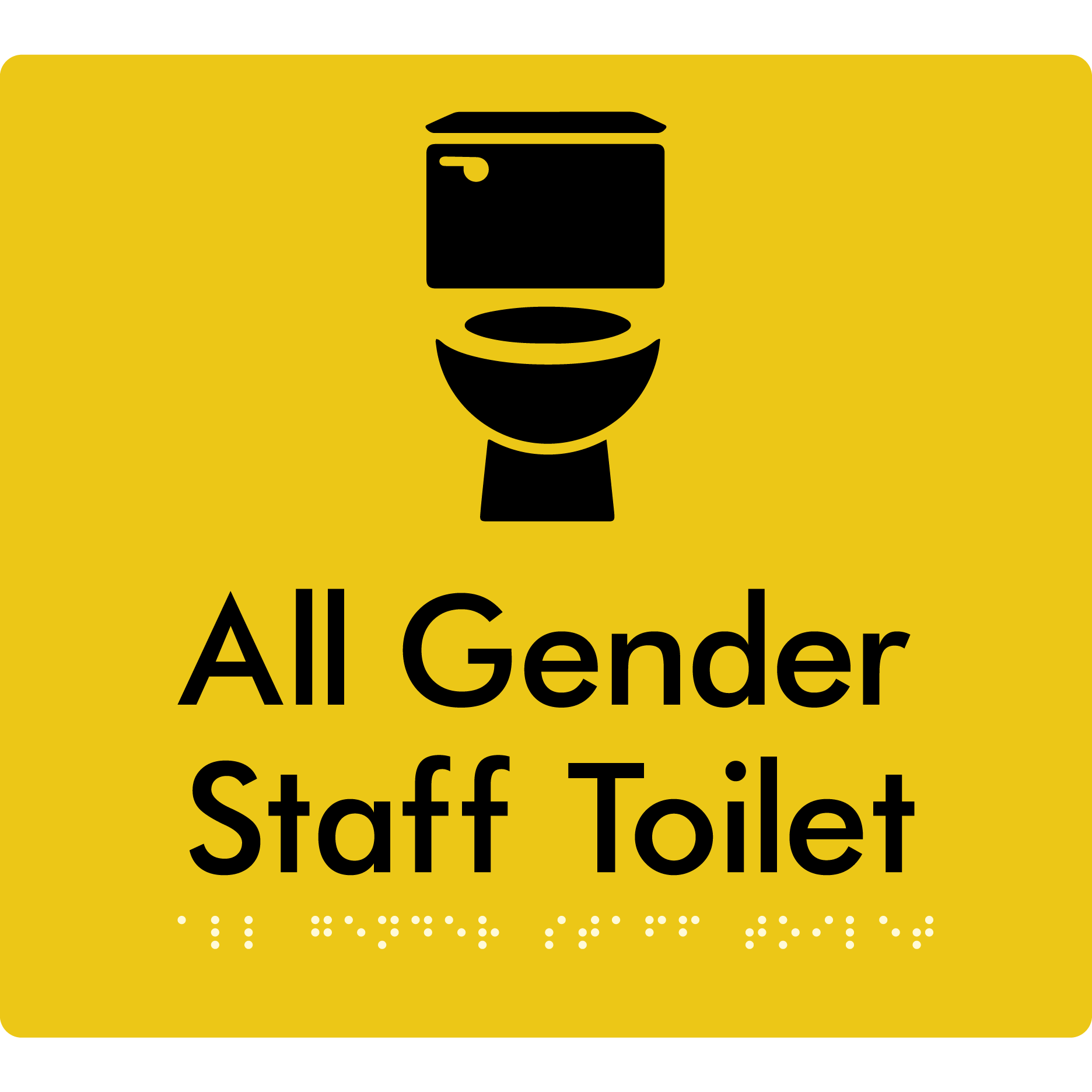 All Gender Staff Toilet - Braille Tactile Signs Aust.