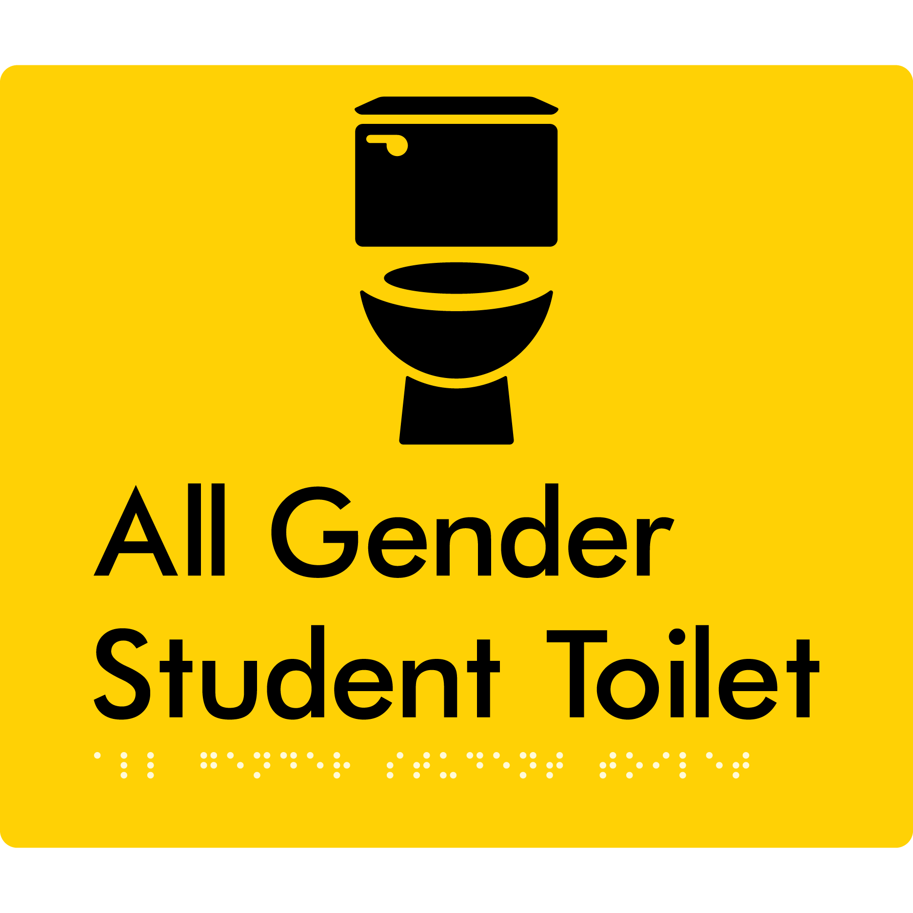 All Gender Student Toilet (Copy for EDM) - Braille Tactile Signs Aust.