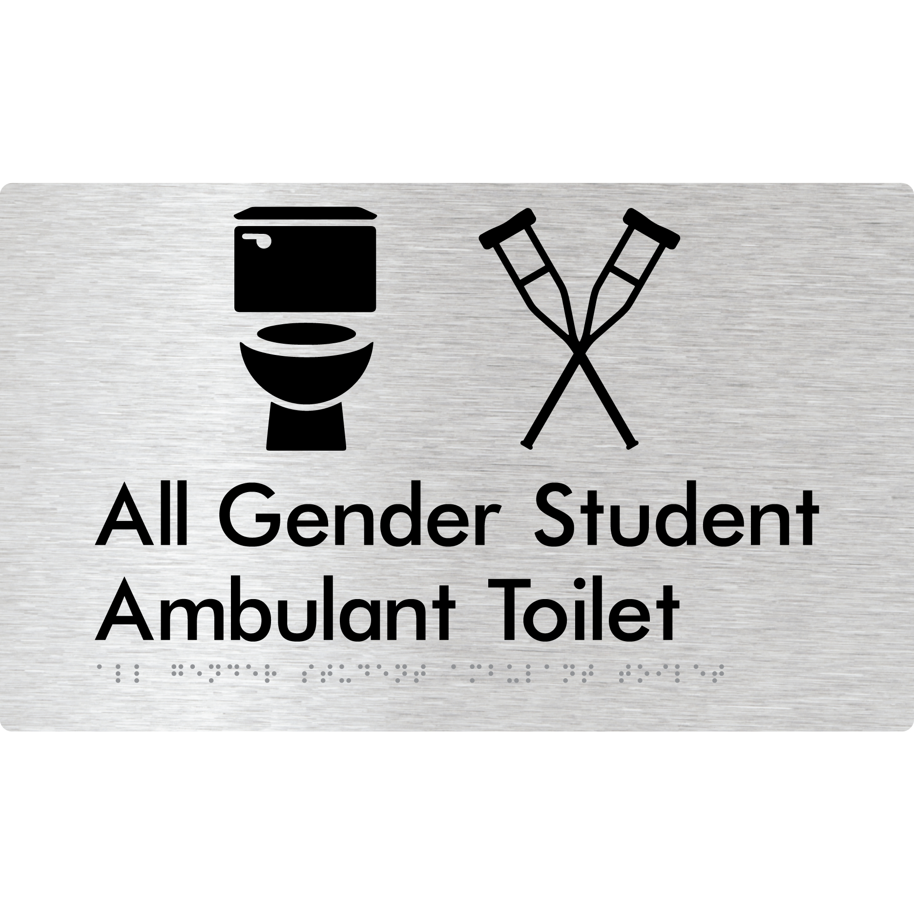 All Gender Student Ambulant Toilet - Braille Tactile Signs Aust.