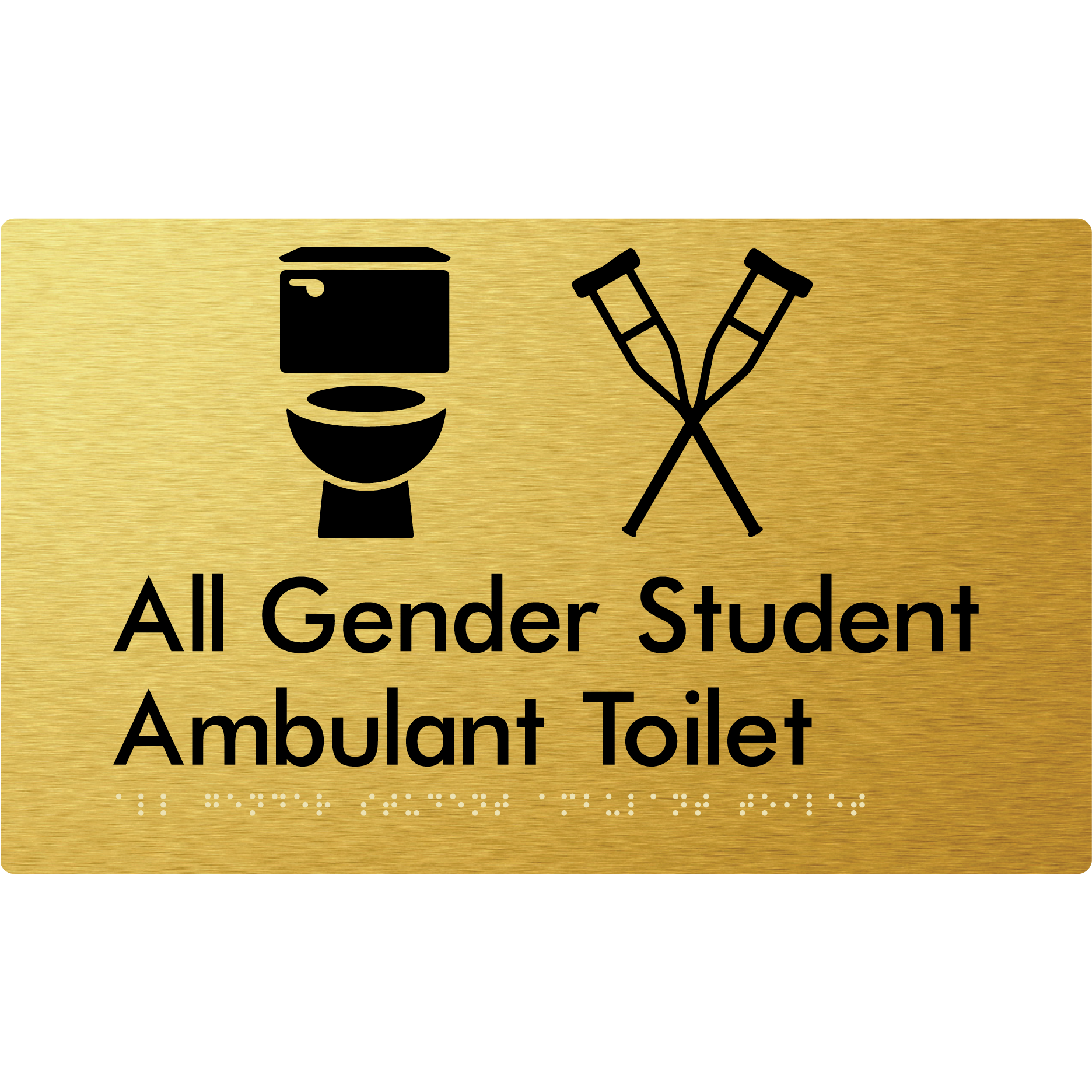 All Gender Student Ambulant Toilet - Braille Tactile Signs Aust.