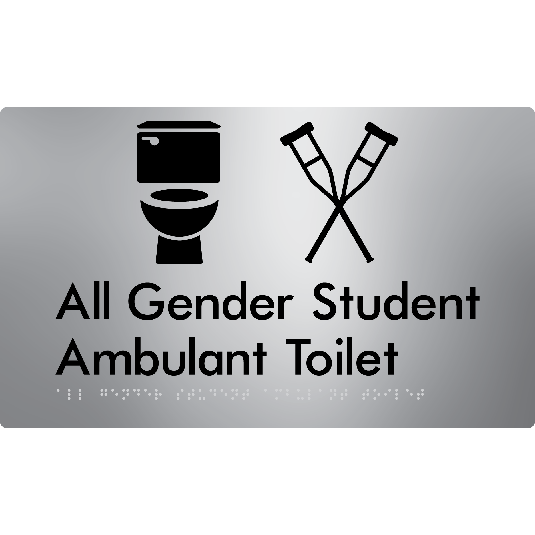 All Gender Student Ambulant Toilet - Braille Tactile Signs Aust.