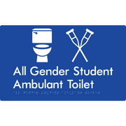 All Gender Student Ambulant Toilet - Braille Tactile Signs Aust.