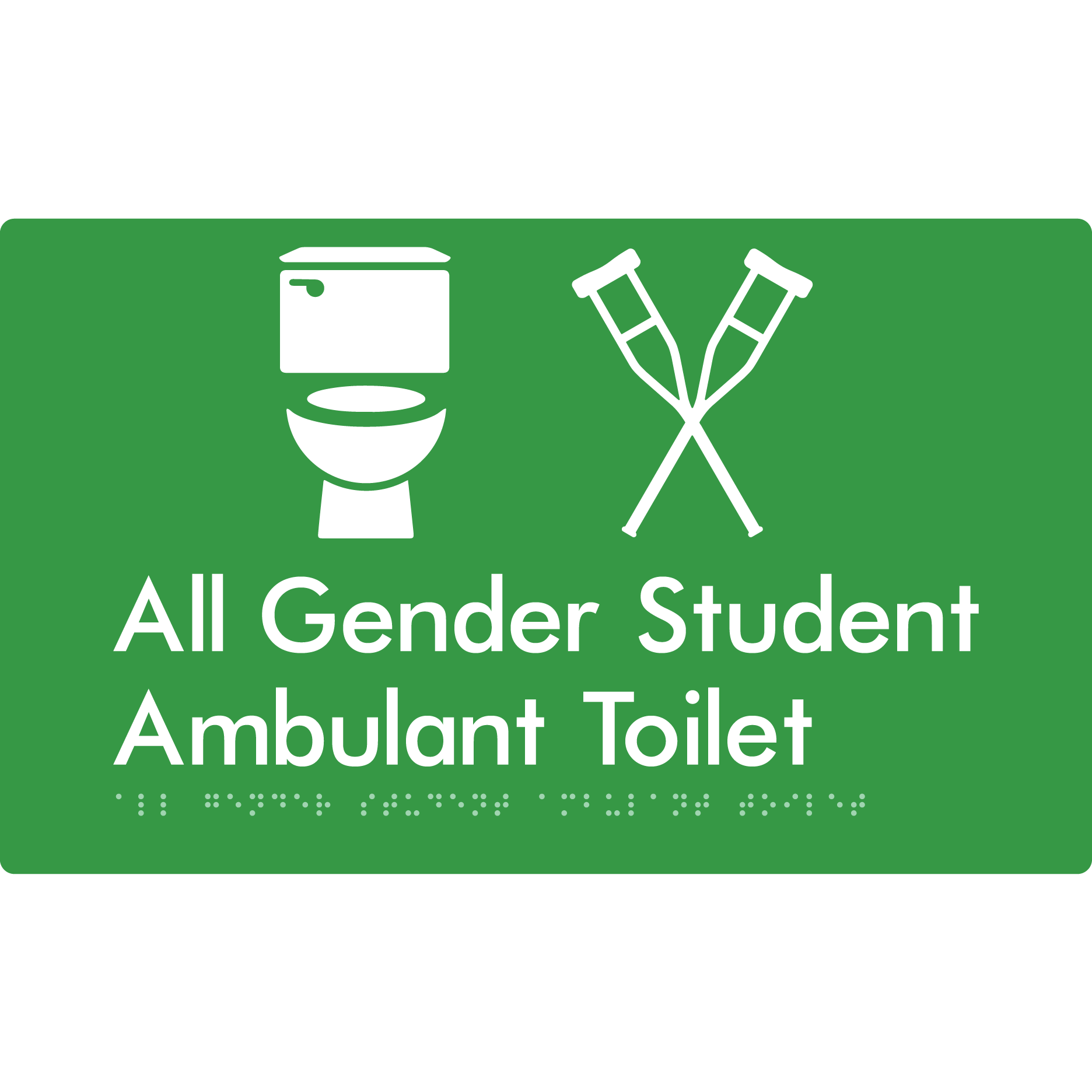 All Gender Student Ambulant Toilet - Braille Tactile Signs Aust.