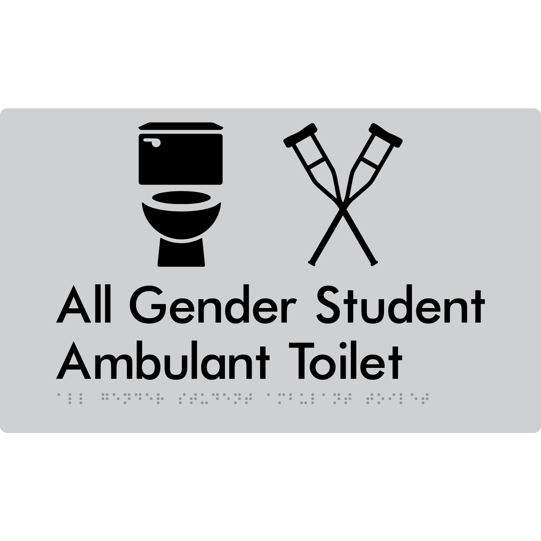 All Gender Student Ambulant Toilet - Braille Tactile Signs Aust.