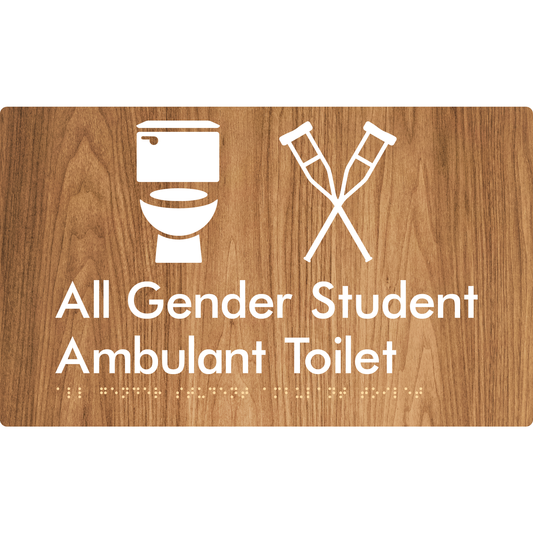 All Gender Student Ambulant Toilet - Braille Tactile Signs Aust.