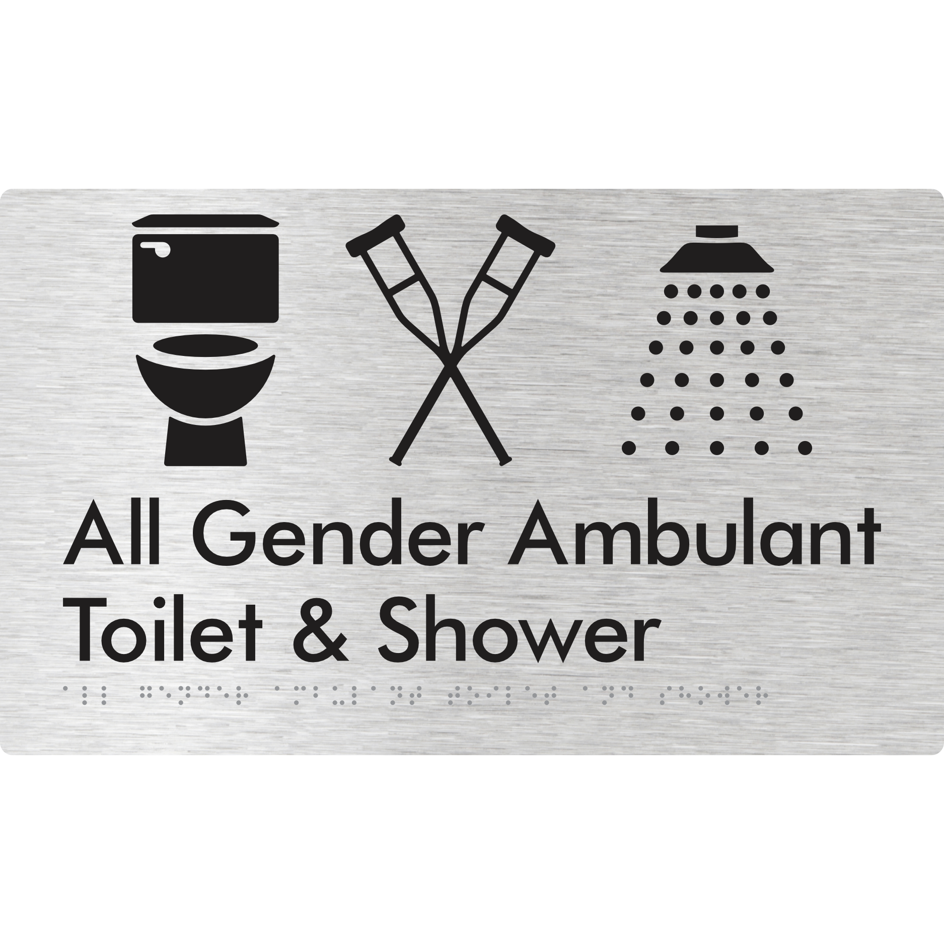 All Gender Ambulant Toilet & Shower - Braille Tactile Signs Aust.