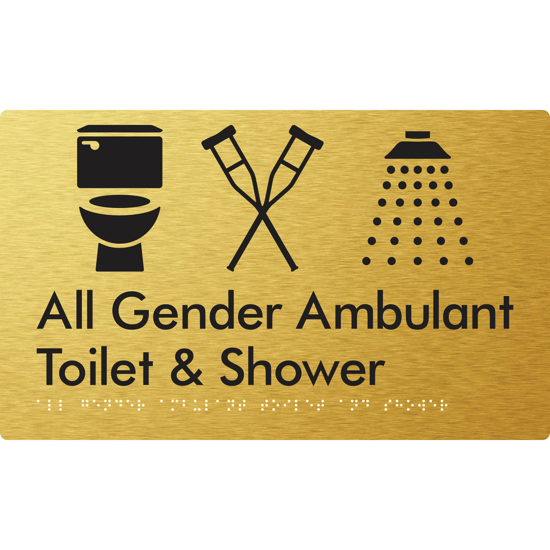 All Gender Ambulant Toilet & Shower - Braille Tactile Signs Aust.