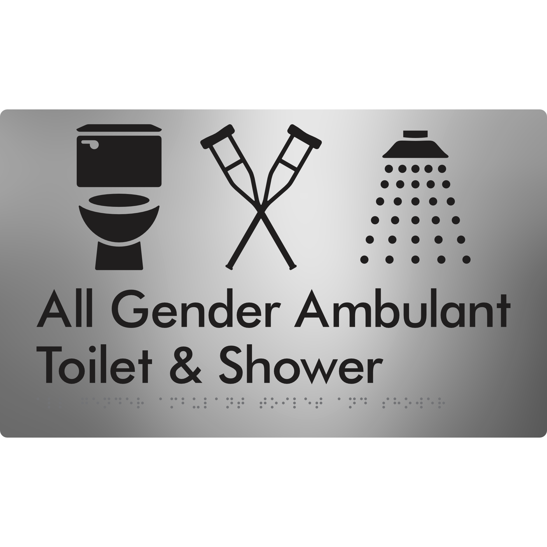 All Gender Ambulant Toilet & Shower - Braille Tactile Signs Aust.