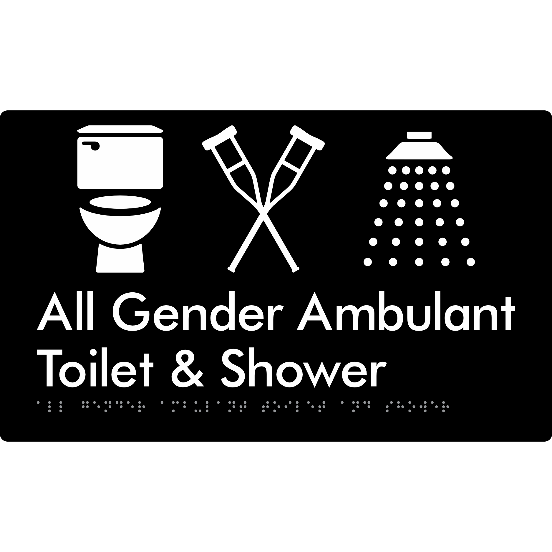 All Gender Ambulant Toilet & Shower - Braille Tactile Signs Aust.