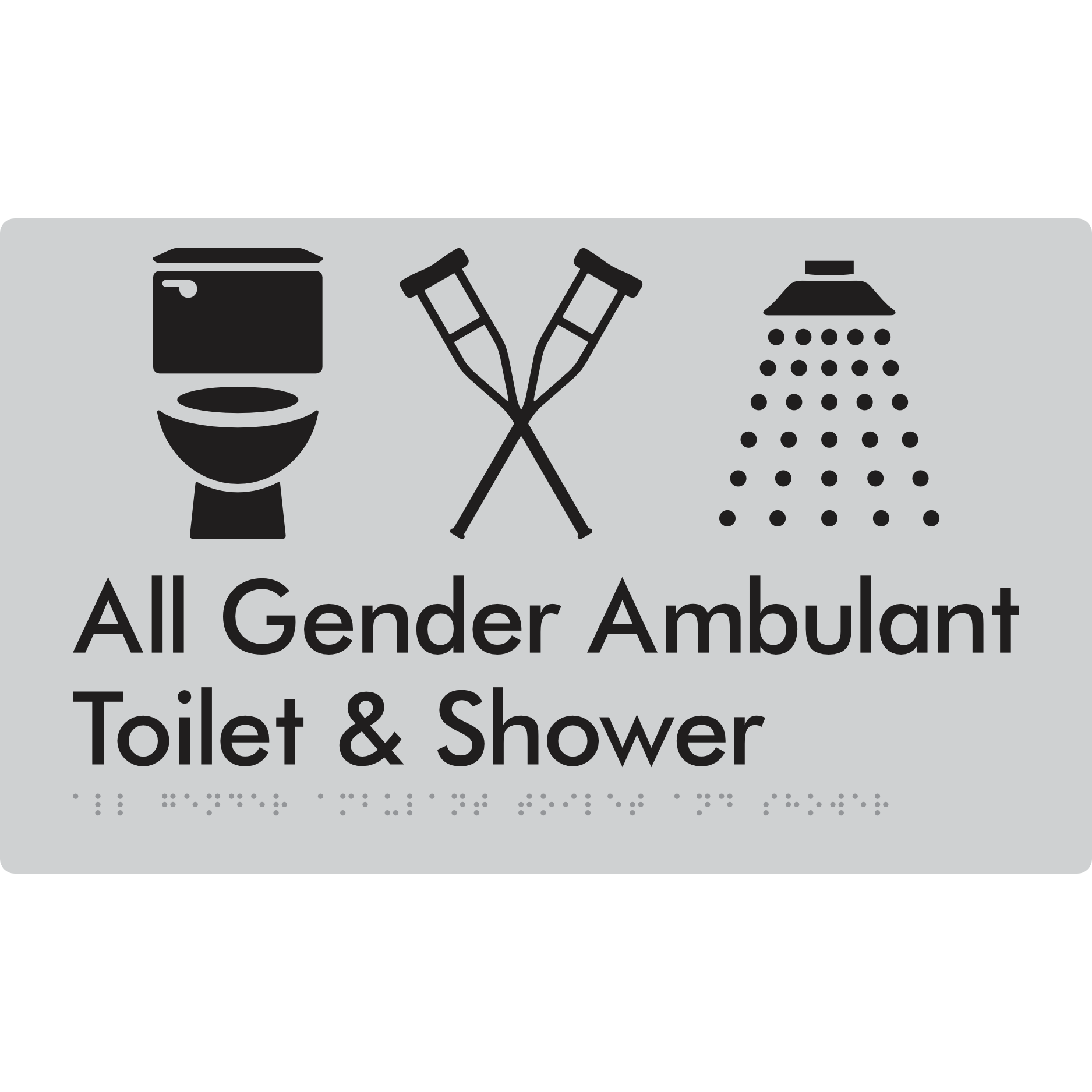 All Gender Ambulant Toilet & Shower - Braille Tactile Signs Aust.