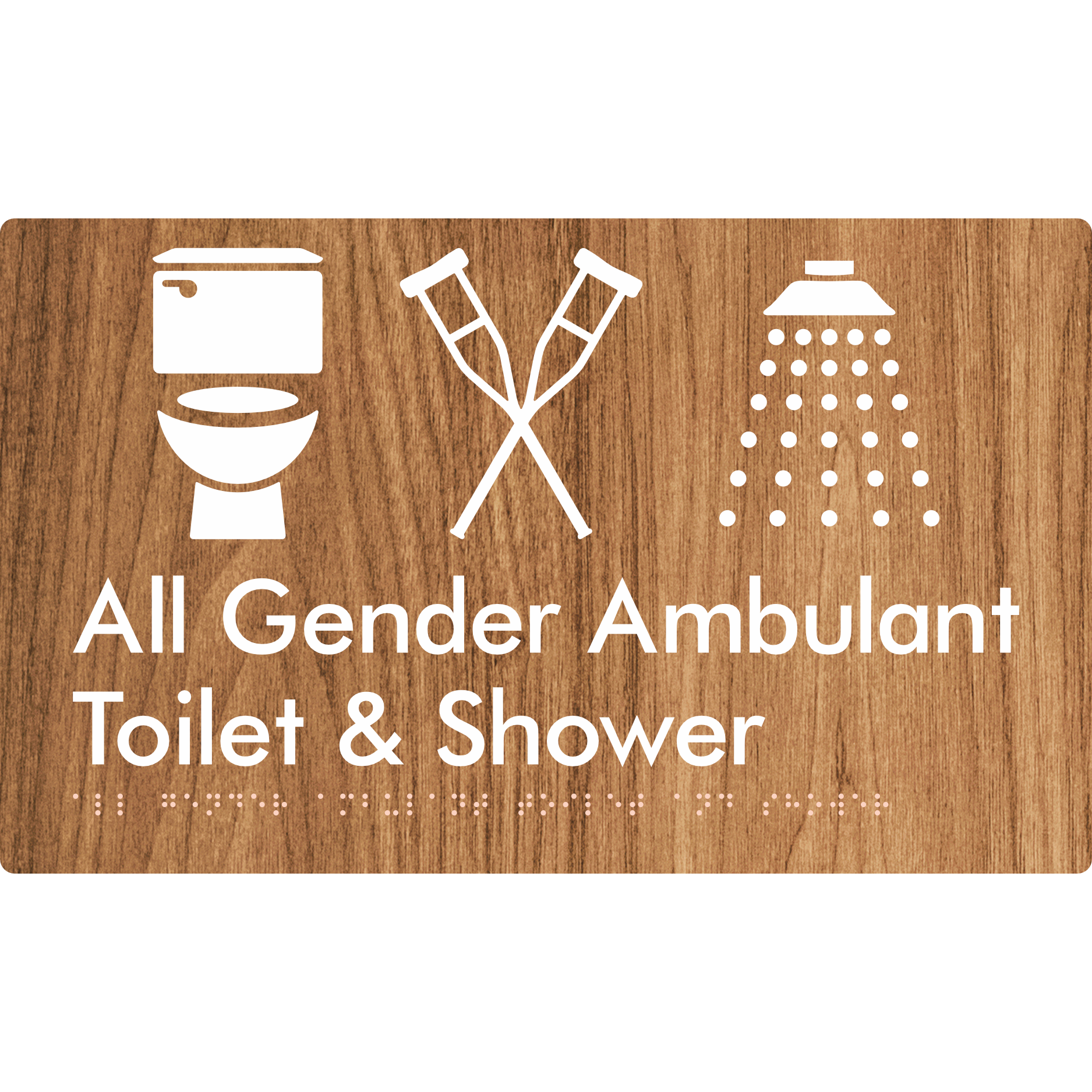 All Gender Ambulant Toilet & Shower - Braille Tactile Signs Aust.